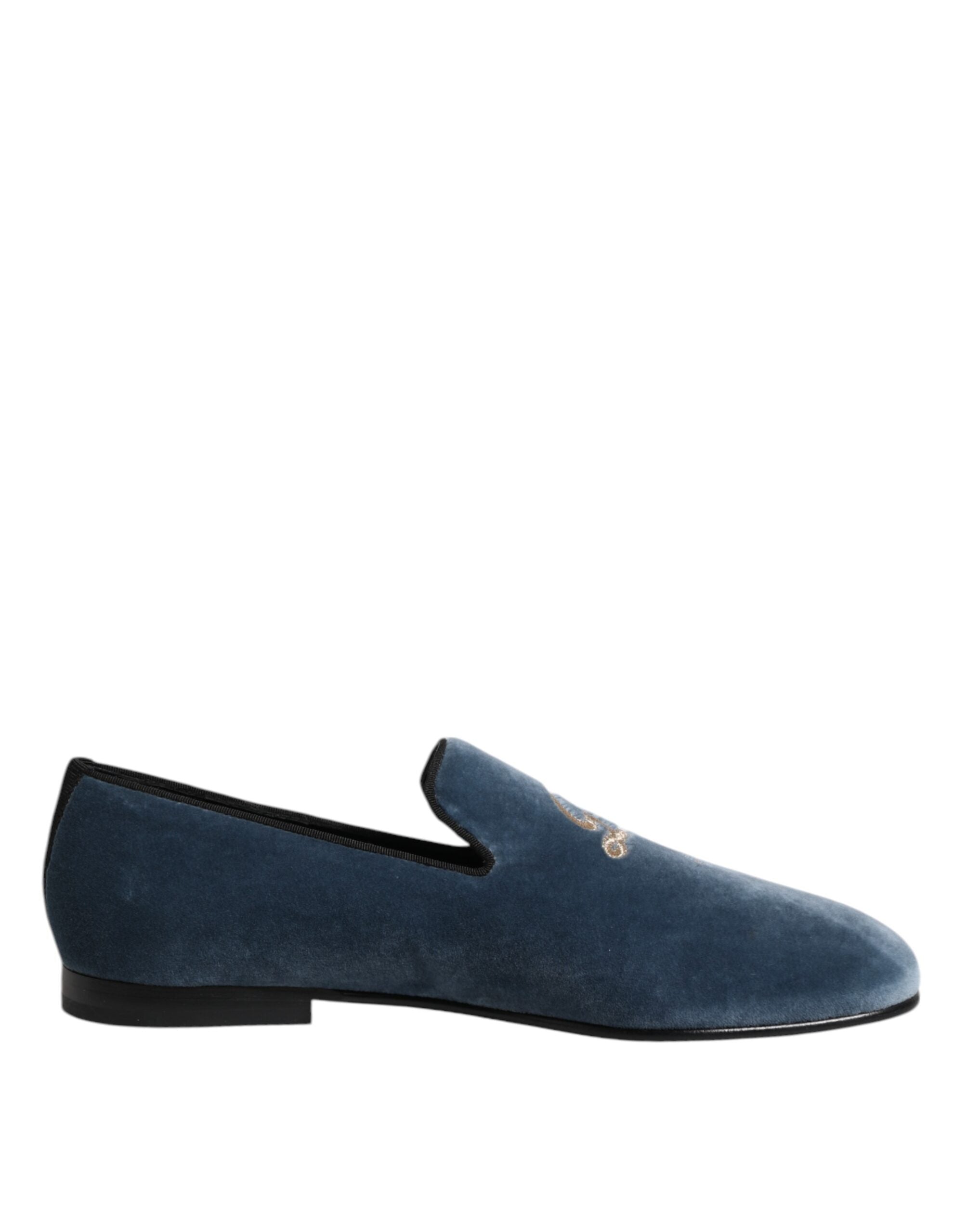 Мъжки мокасини Men’s velvet loafers DOLCE & GABBANA A50335 B9L43 80620 Blue medial view