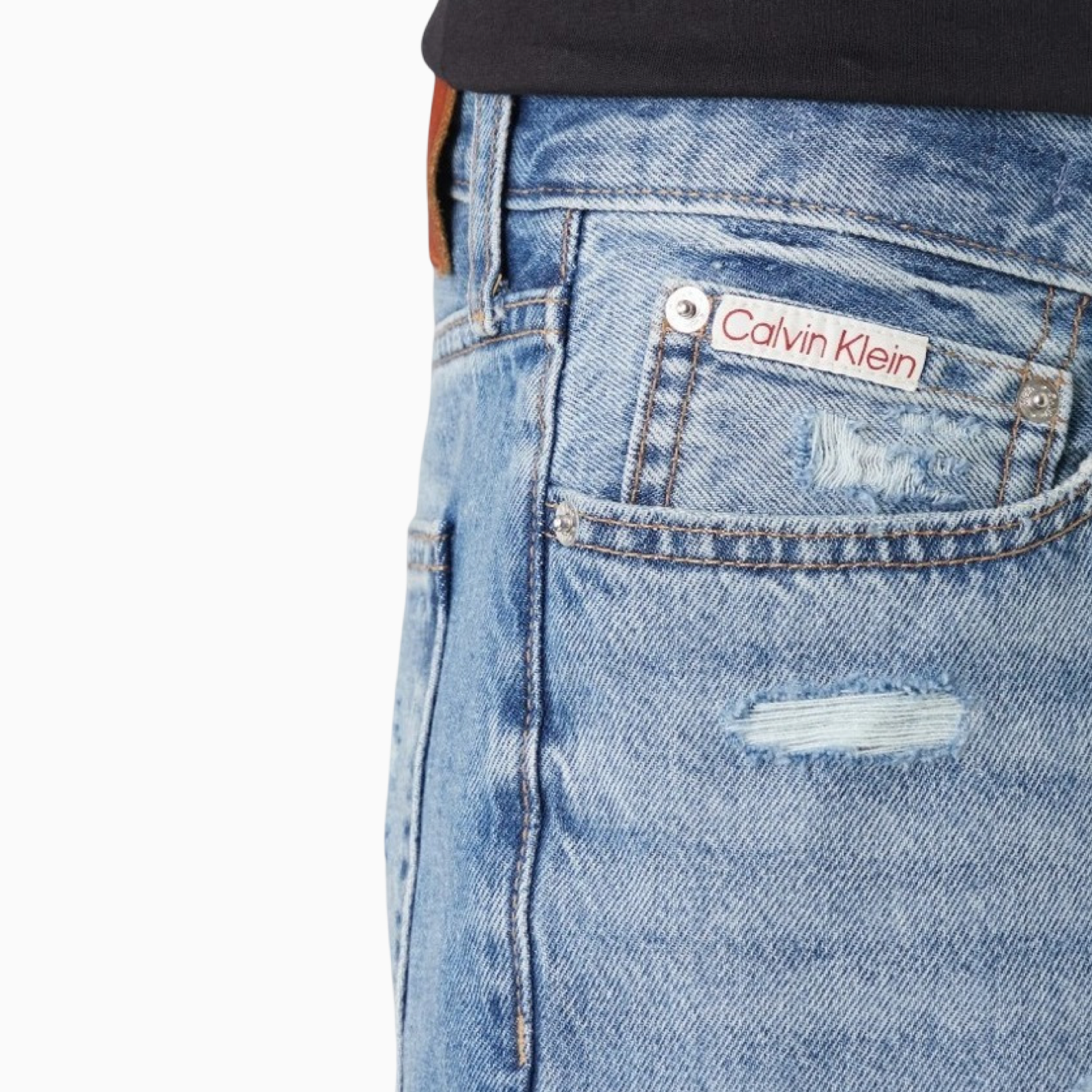 Мъжки къси дънки Calvin Klein Jeans Men Shorts LV04RF790G XBI Close-Up