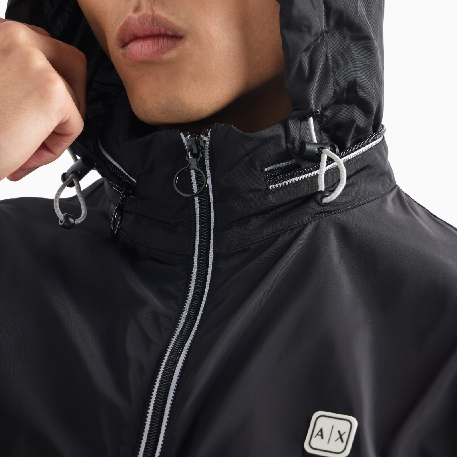Мъжко черно яке Armani Exchange Men Jacket 8NZB07 ZNWFZ Close-Up