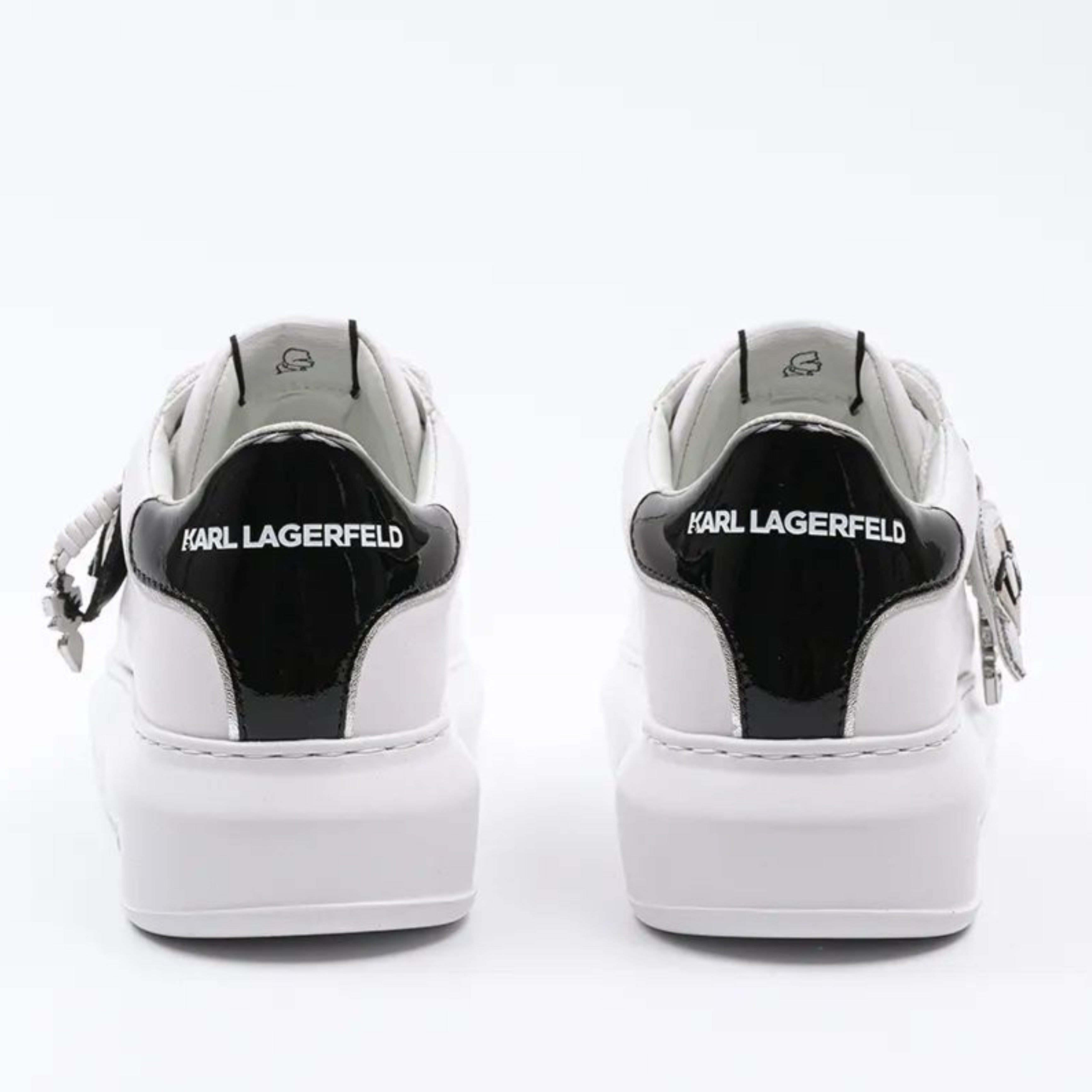 Дамски луксозни кецове от естествена кожа в бяло Women’s sneakers Karl Lagerfeld KAPRI KL62576T 011 White