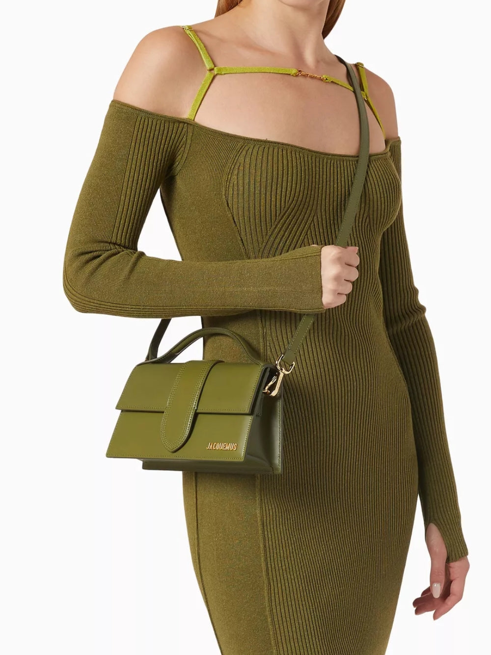 Jacquemus Le Grand Bambino Khaki Bag 213BA007-3100-560 Model View