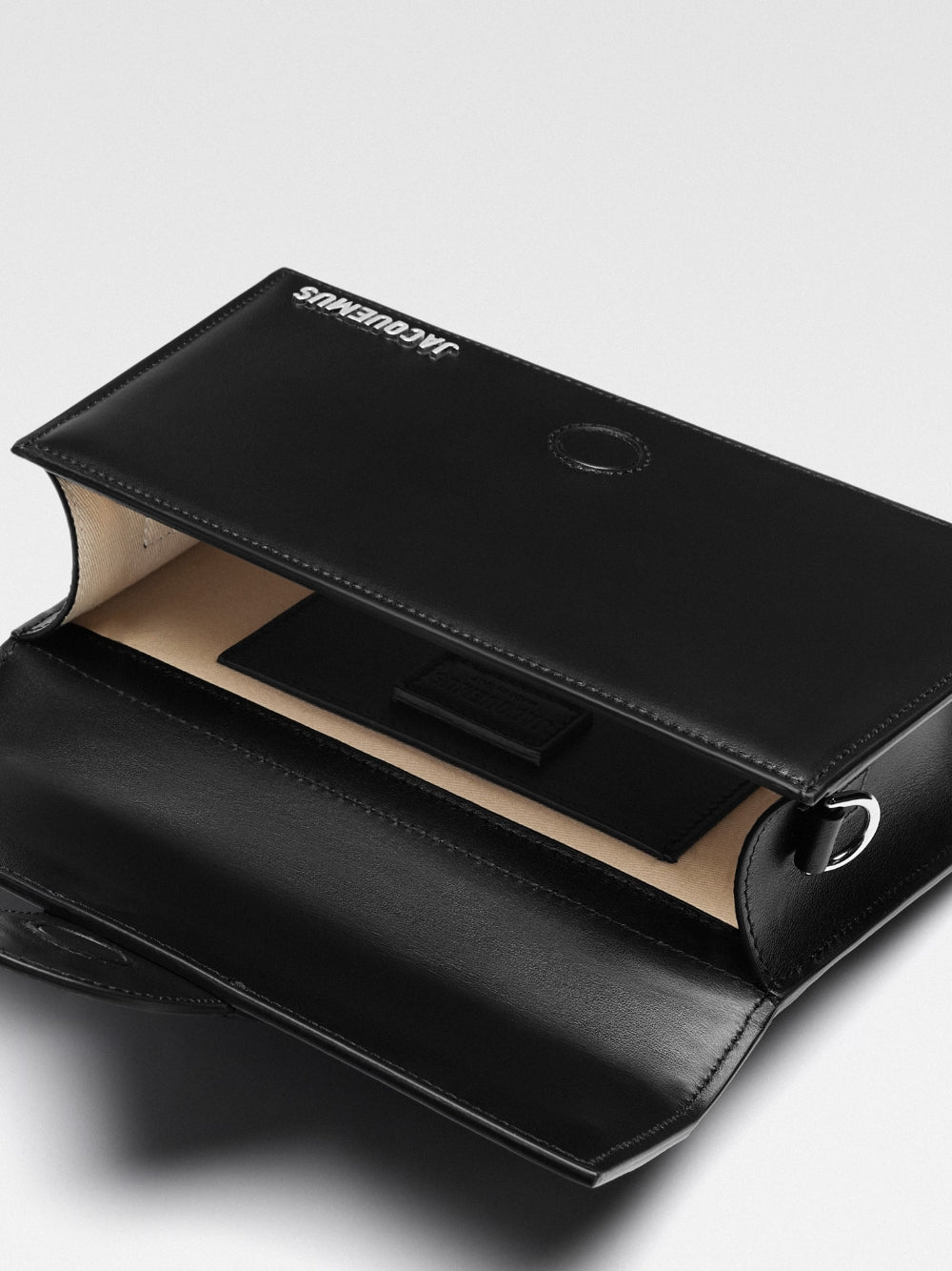 Jacquemus Le Grand Bambino Black Bag Inside View