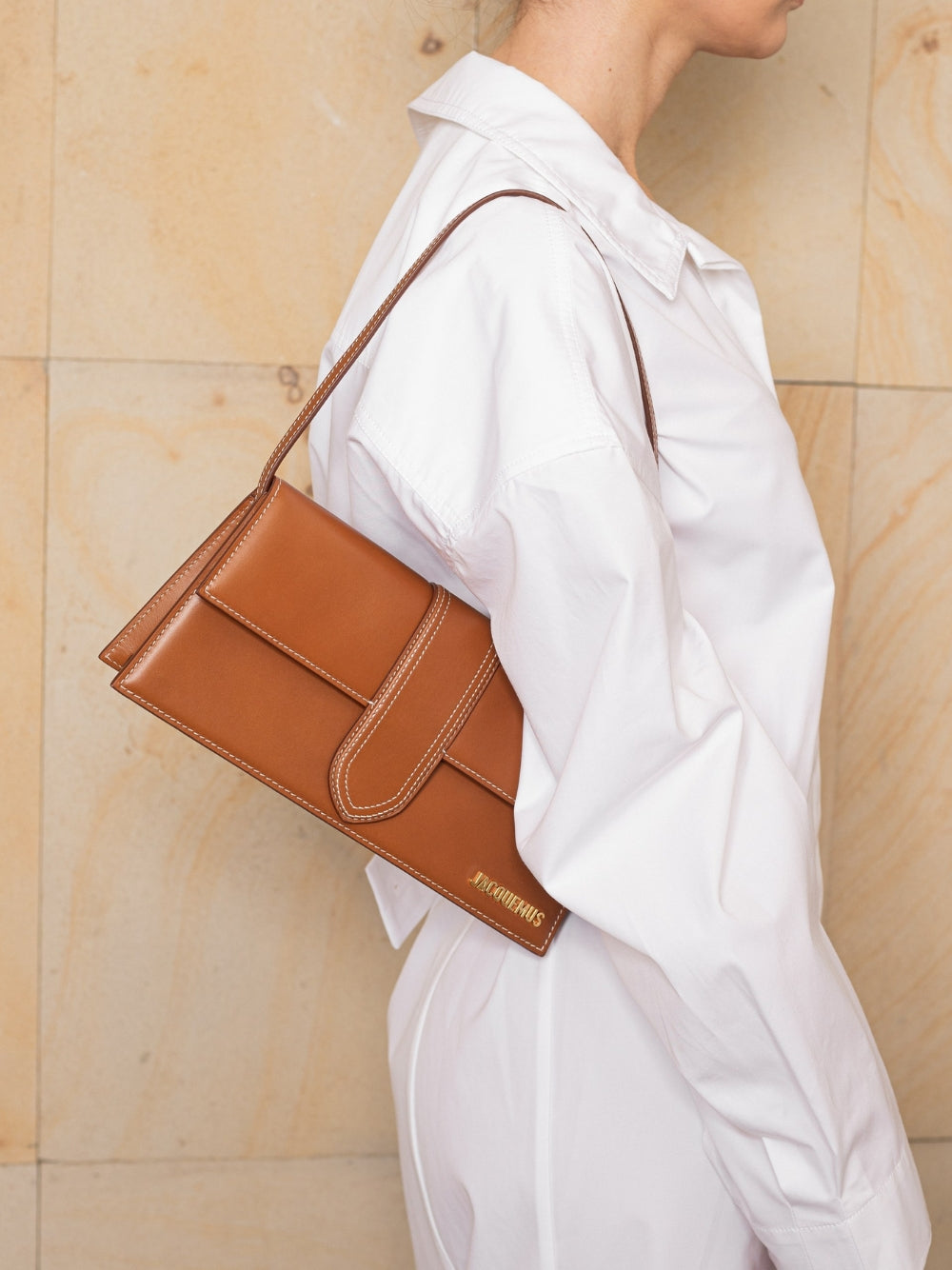 Jacquemus Le Bambino Long Brown Bag 221BA013-3072-811 Model View