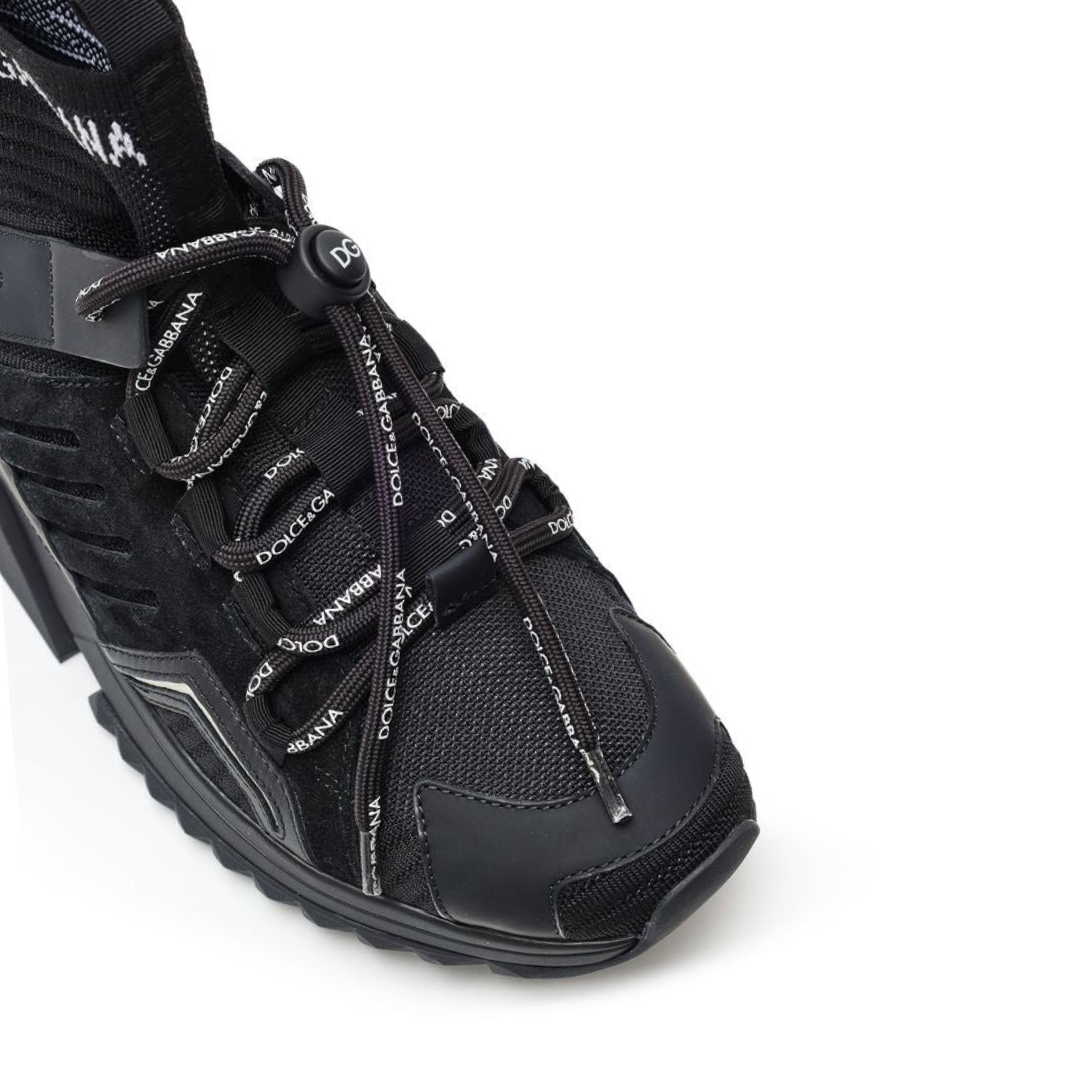 Мъжки високи маратонки Men’s high top sneakers Dolce & Gabbana Sorrento
CS1719 AA908 89690 Black toe close up view