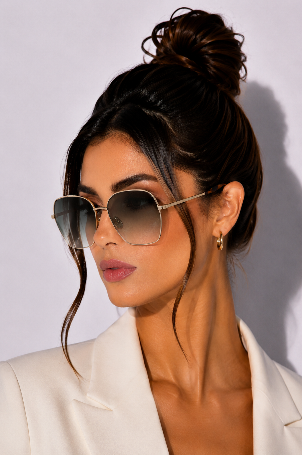 Victoria Beckham Gold Metal Sunglasses