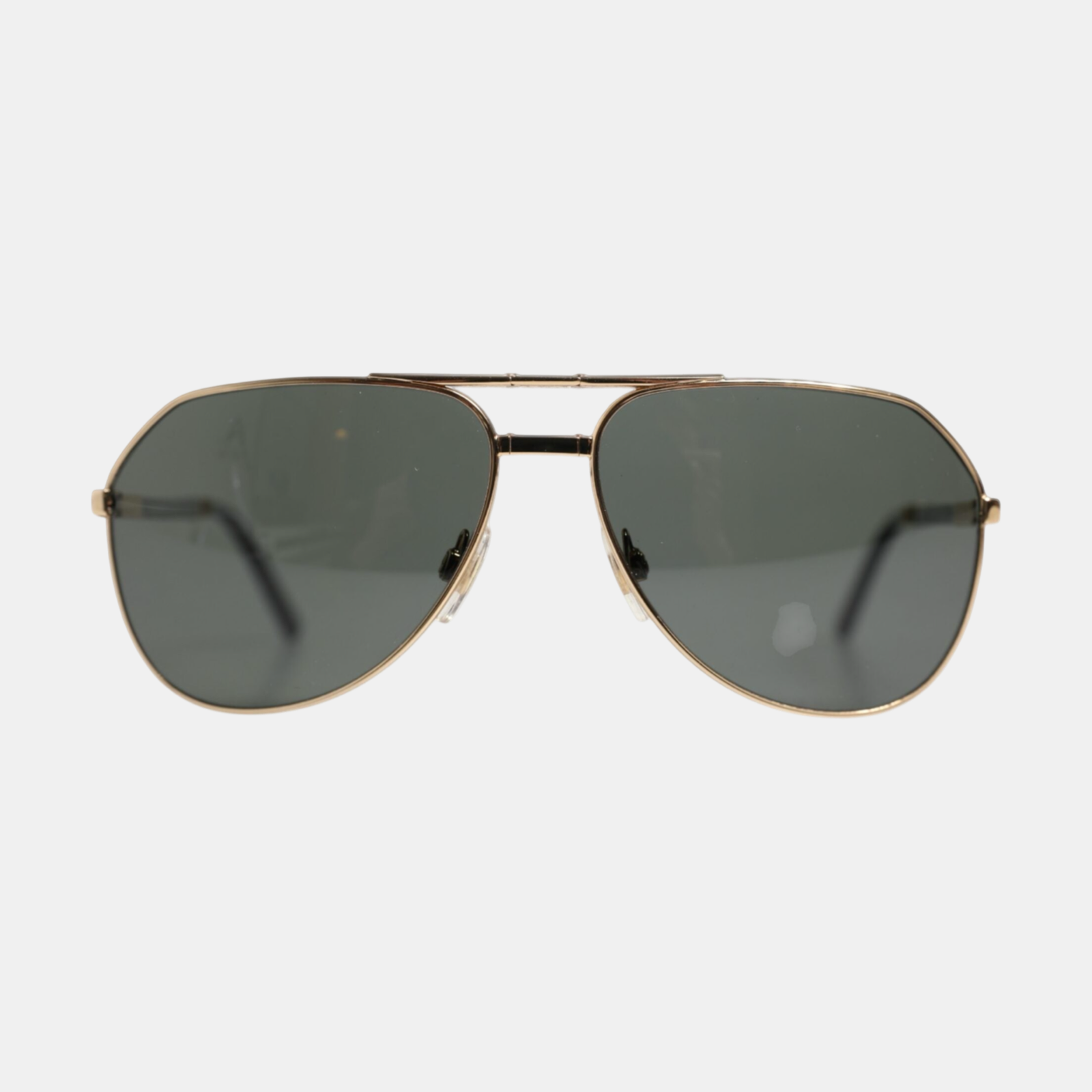 Dolce & Gabbana Gold DG2106K Pilot Frame Tinted Lens Polarized Sunglasses