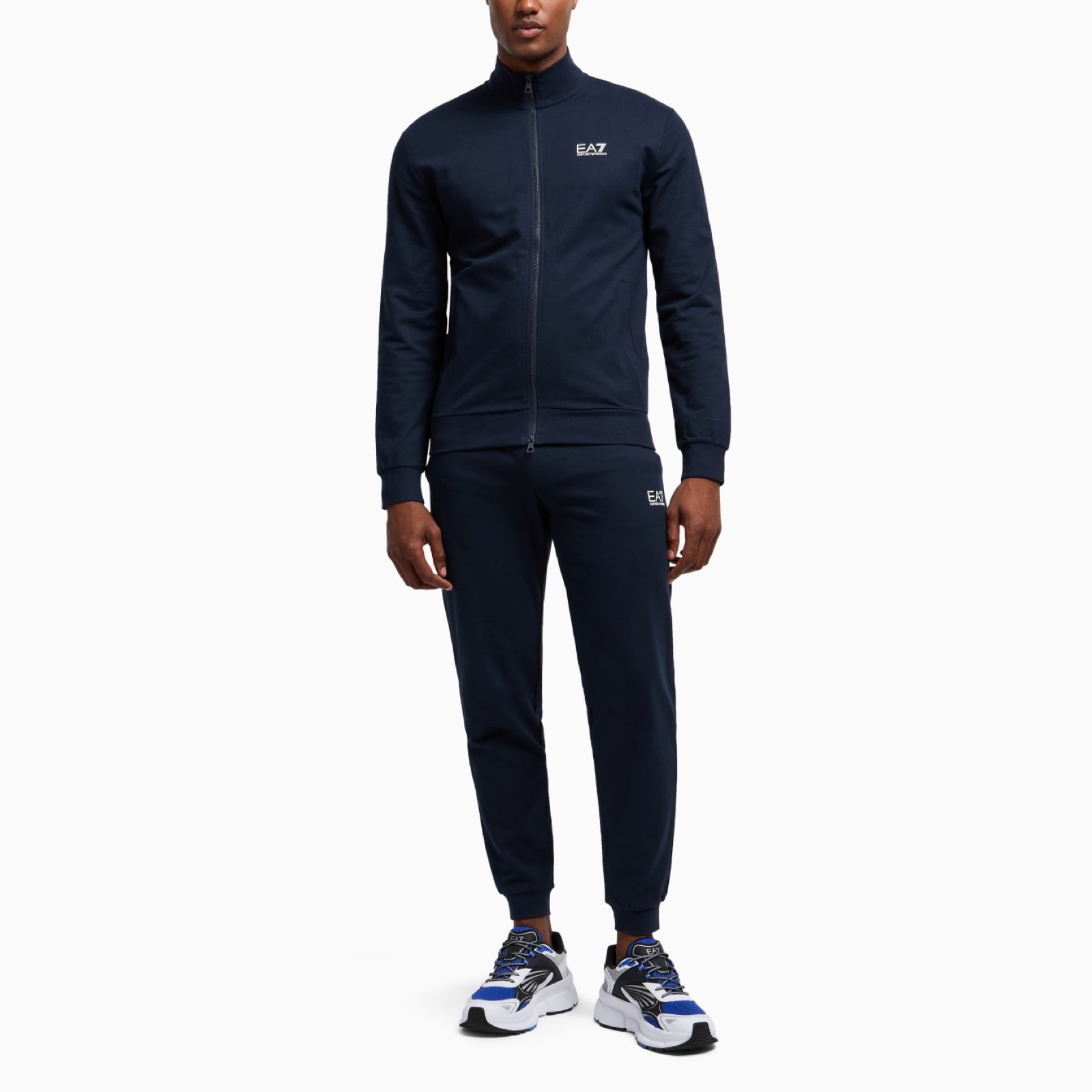 Мъжки син екип EA7 Emporio Armani Men Tracksuit 8NPV60 PJVRZ Front View