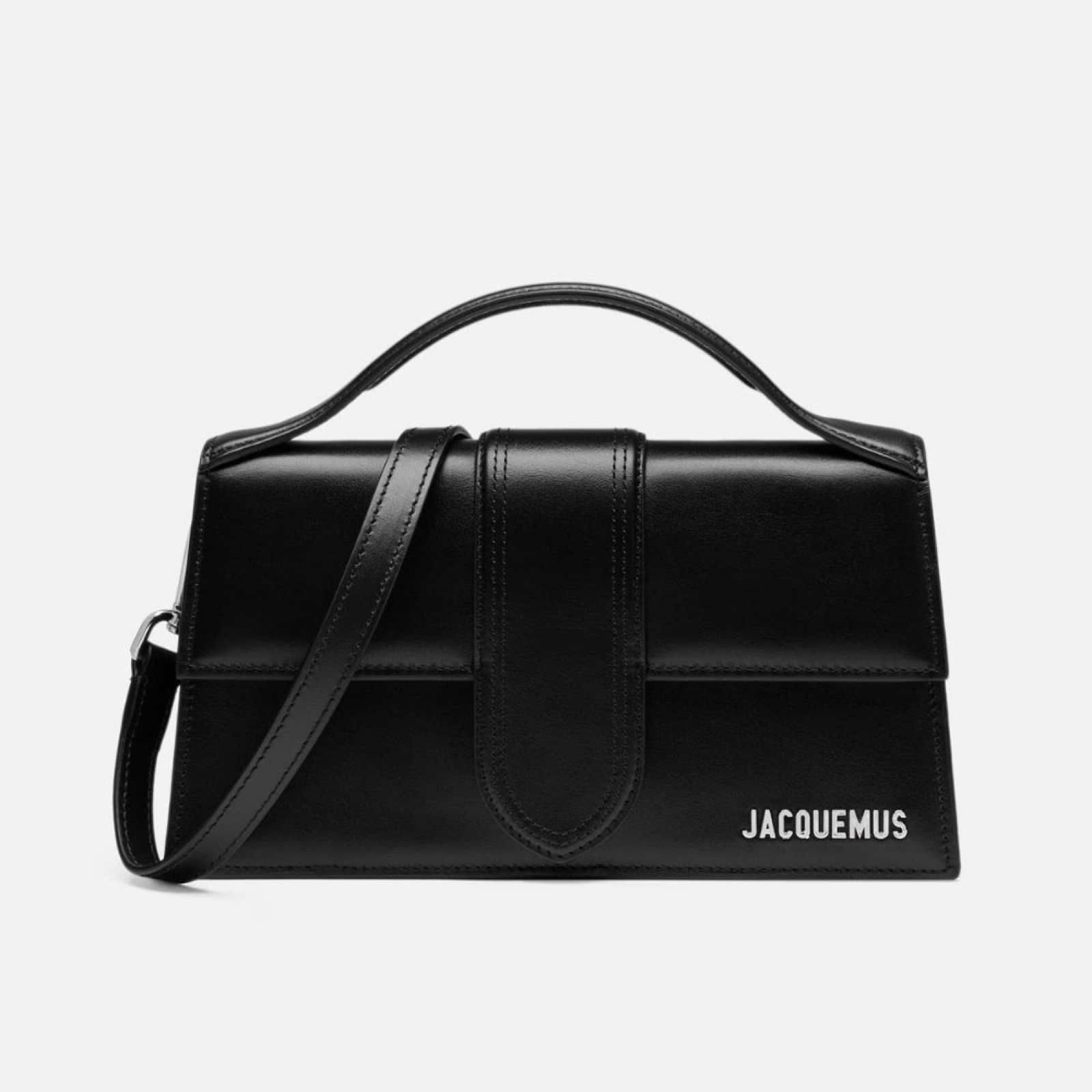Jacquemus Le Grand Bambino Black Bag Front View