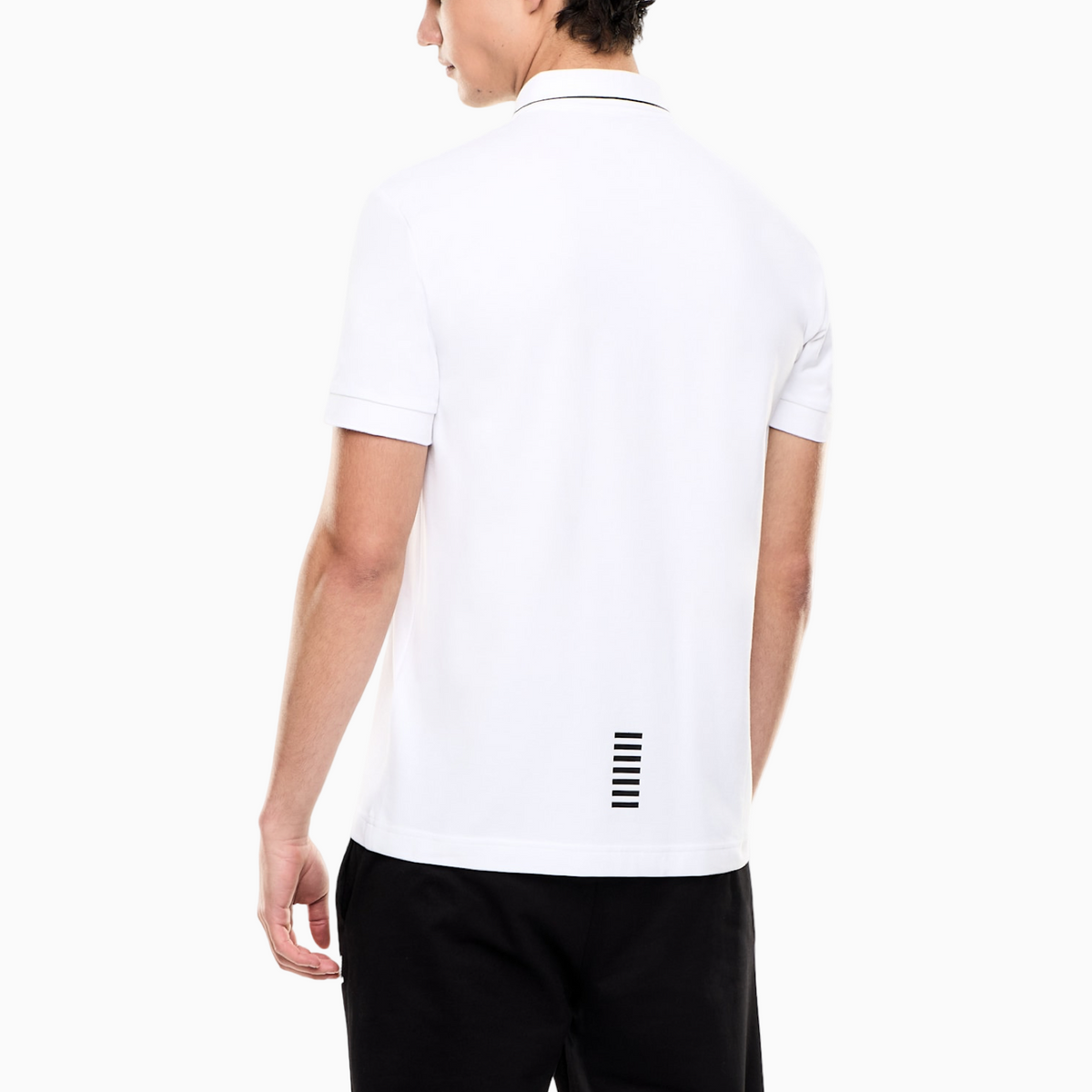 Мъжка бяла поло тениска EA7 Emporio Armani Men Polo 8NPF16 PJVUZ 1100 Back View