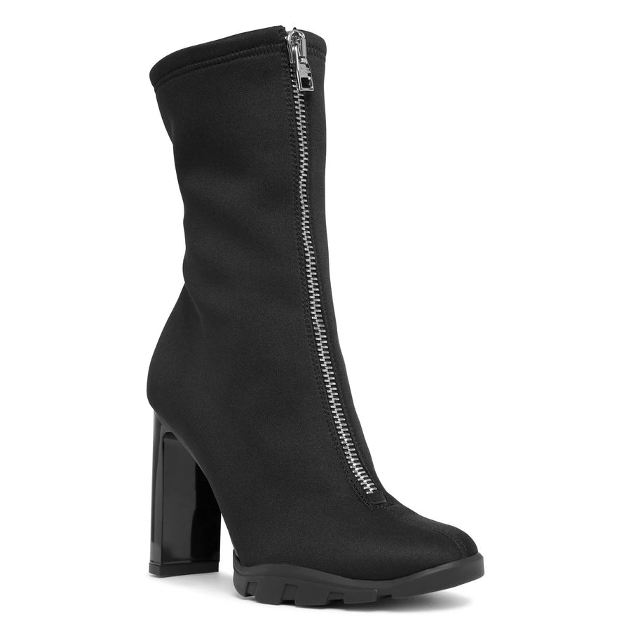 Дамски неопренови черни боти Alexander McQueen Slim Tread Women Boots