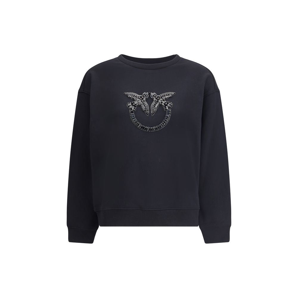 Дамска памучна блуза Women’s sweatshirt PINKO 100534A2ROZ99 Black front view
