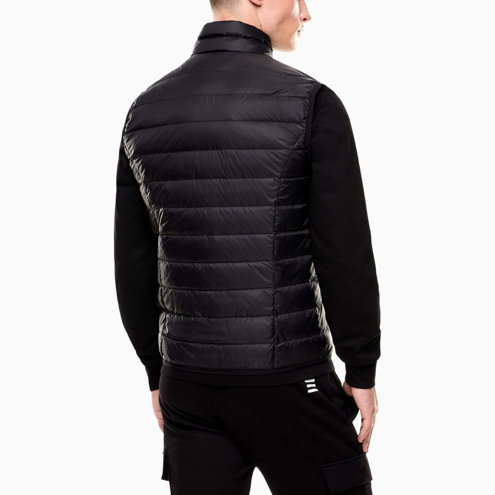 Мъжки черен елек EA7 Emporio Armani Men Gilet 8NPQ06 PNGPZ Back View