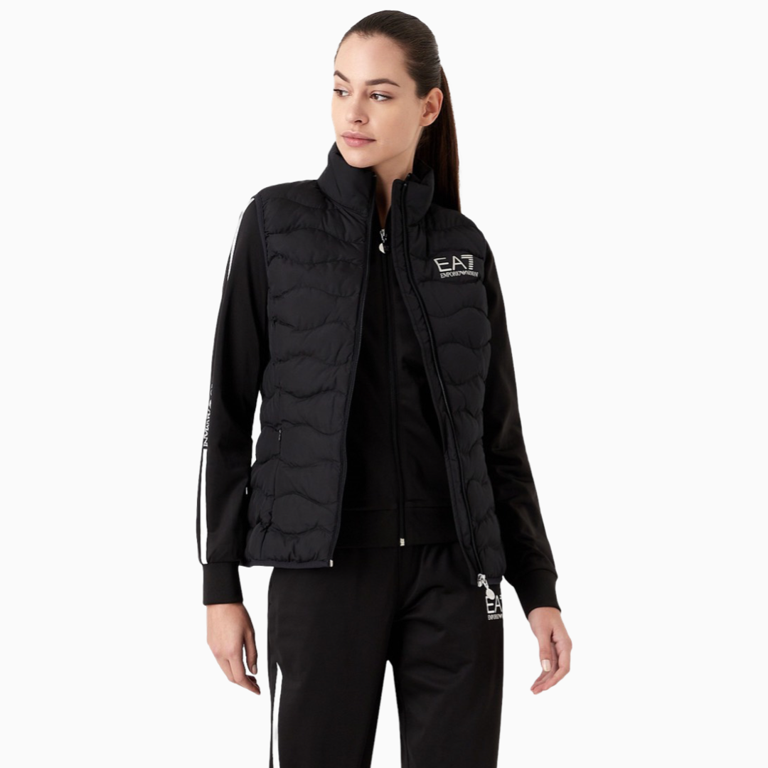 Дамски пухен черен елек EA7 Emporio Armani Core Lady 8NTQ08 TNF8Z 1200