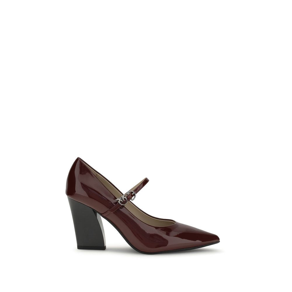 Дамски обувки на токчета Women’s shiny heels PINKO Viola SD0415E002P61 Burgundy 8 cm lateral view