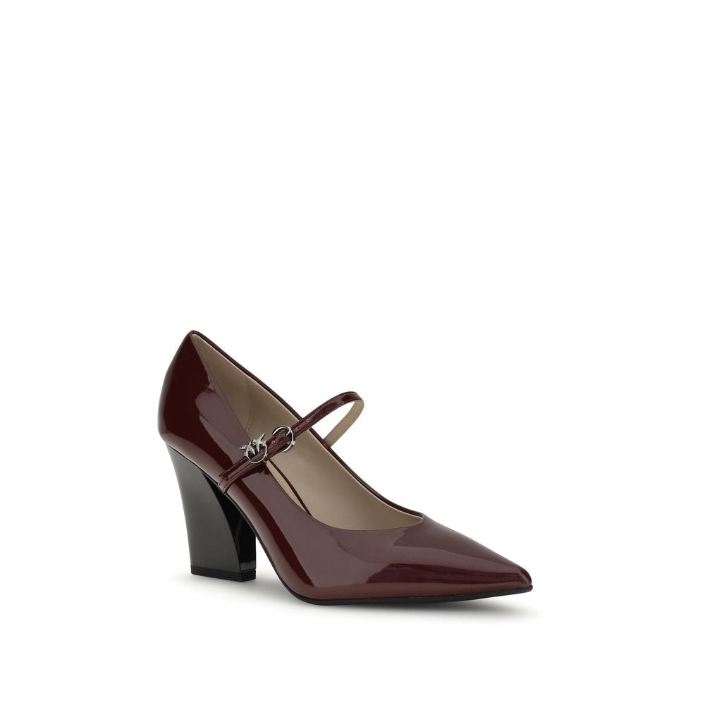 Дамски обувки на токчета Women’s shiny heels PINKO Viola SD0415E002P61 Burgundy 8 cm angled view