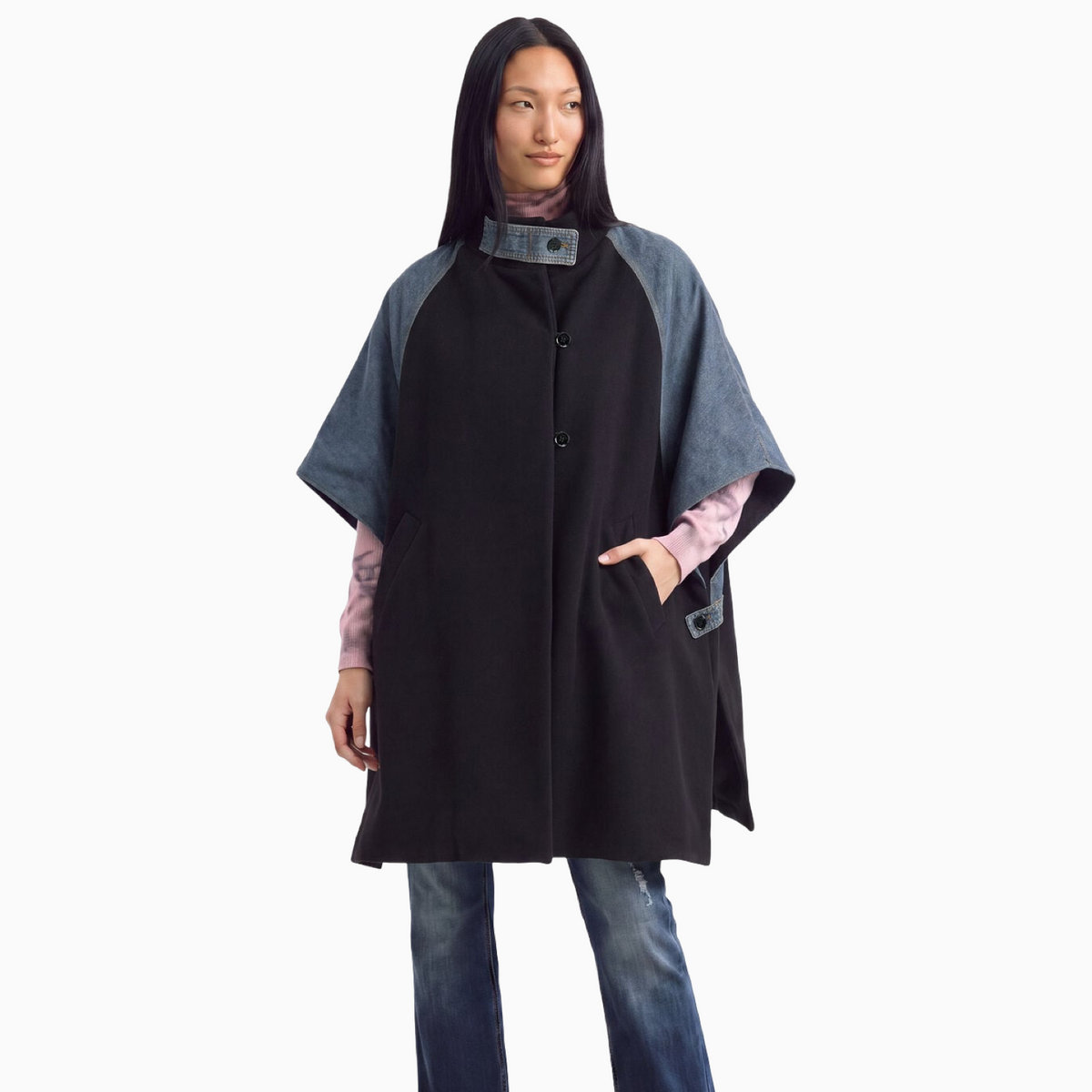 Дамско пончо Desigual Women Poncho 26WAIA31 5005 Front View