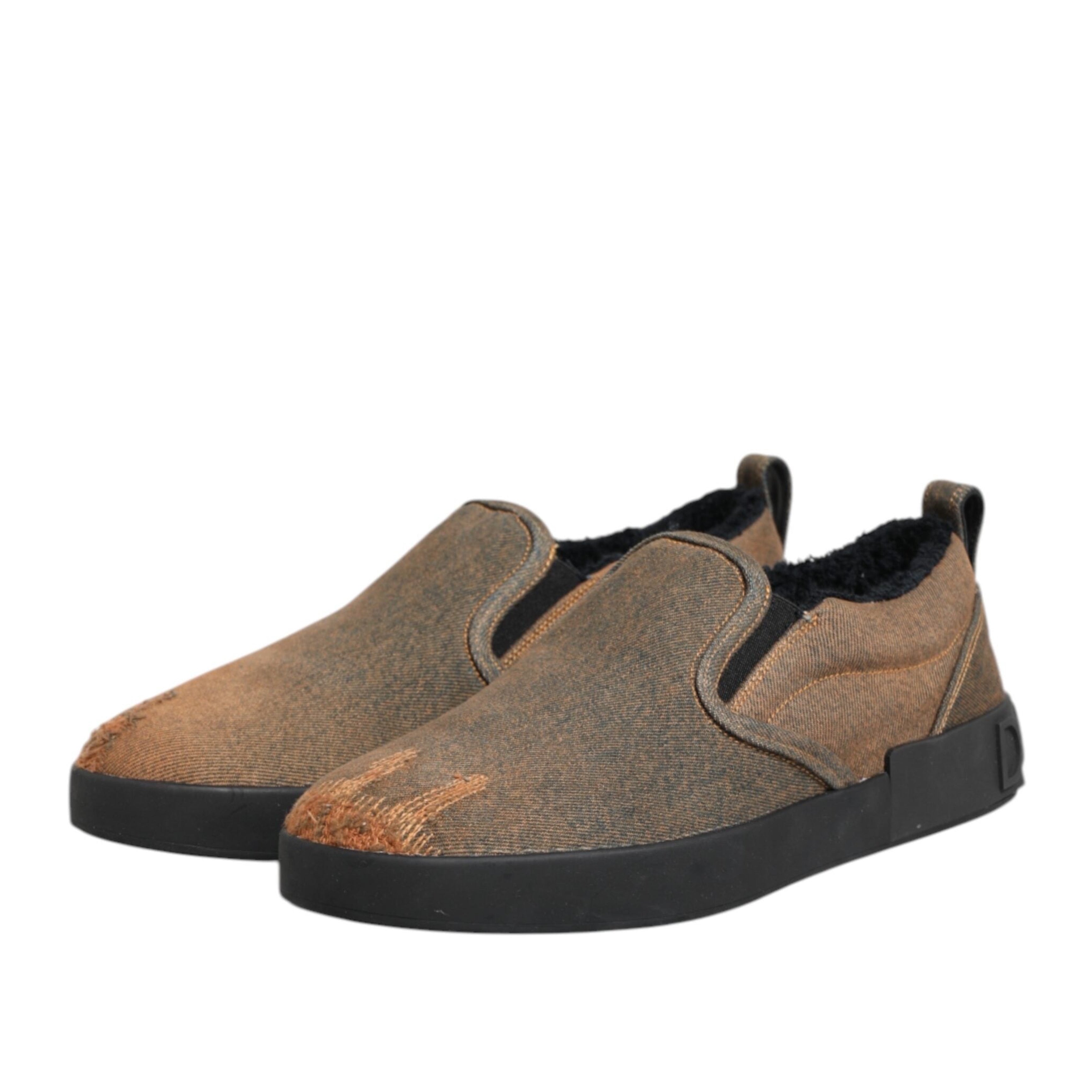 Мъжки кецове Men’s rust-colored jeans slip-on sneakers DOLCE & GABBANA