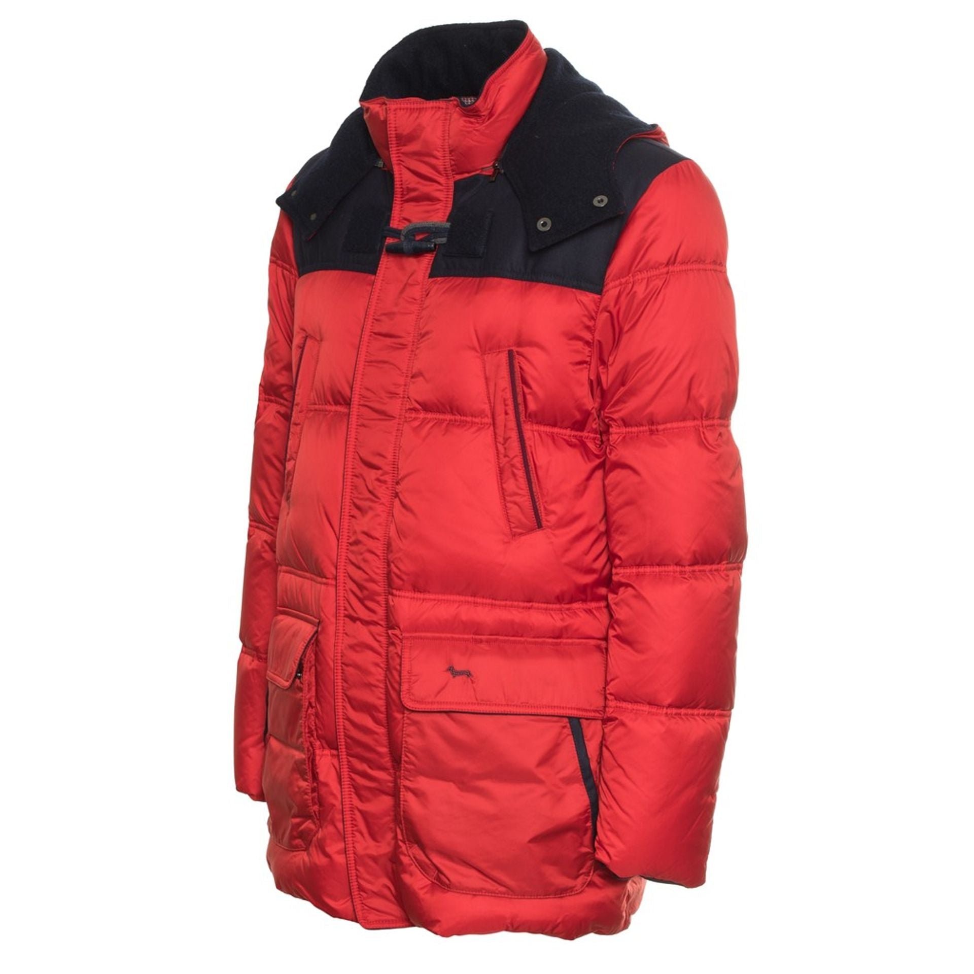 Мъжко дълго яке Men’s jacket Harmont & Blaine K00544 040244 502 Red / Black front view angled view