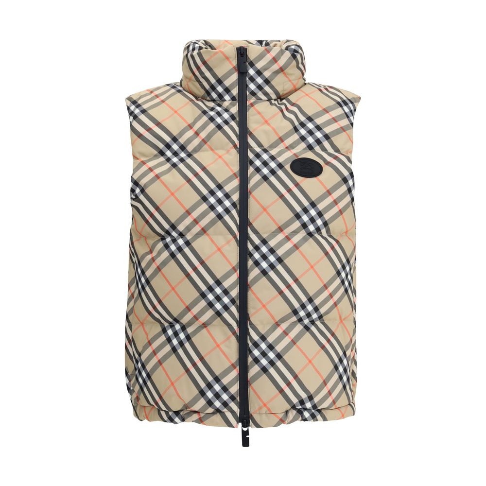 Burberry Check Vest Down Jacket