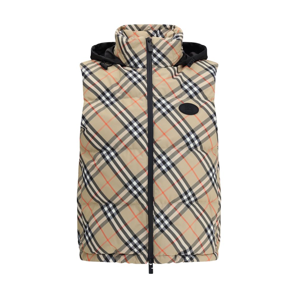 Burberry Check Vest Down Jacket