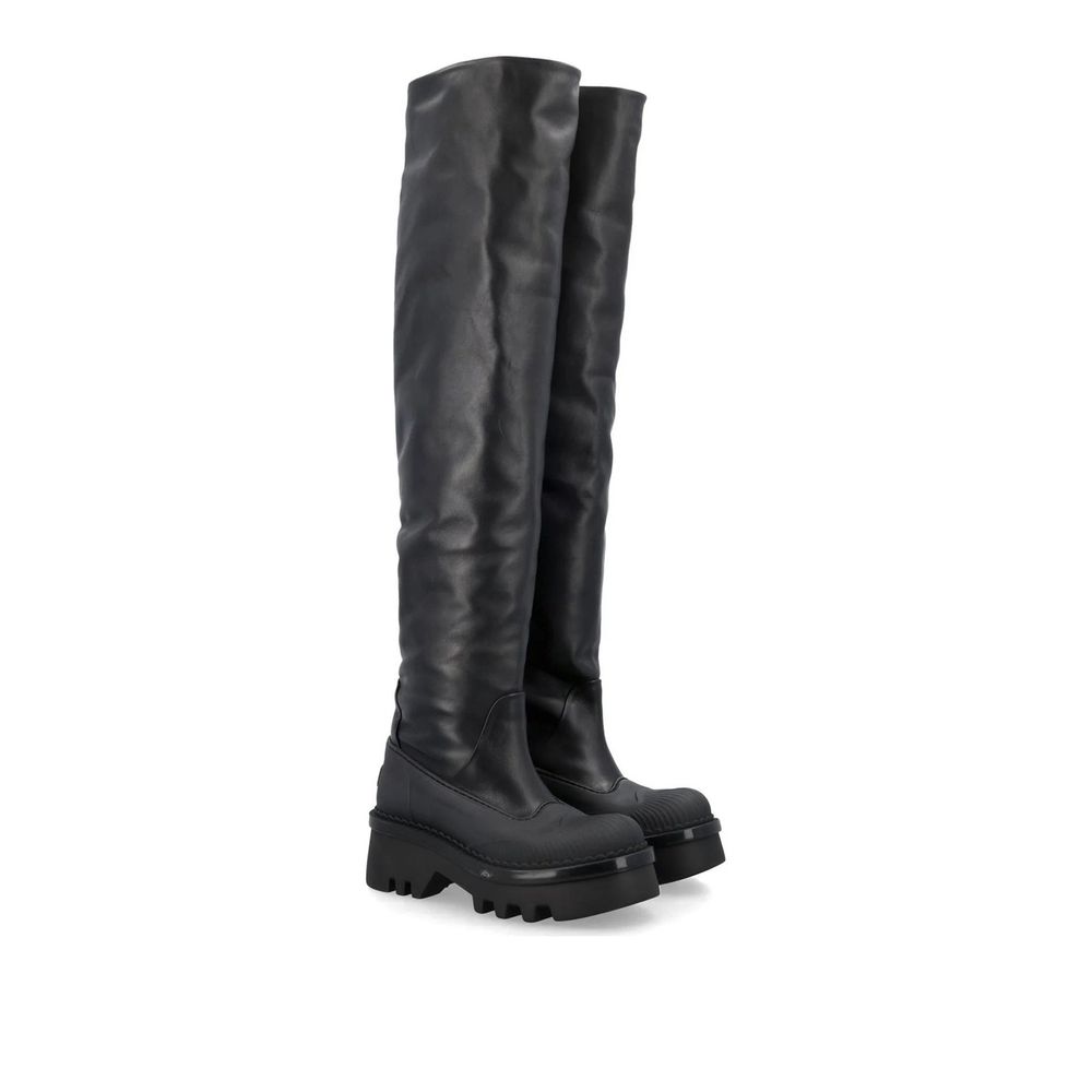 Дамски високи ботуши чизми Women’s over knee boots Chloé Raina Black angled view