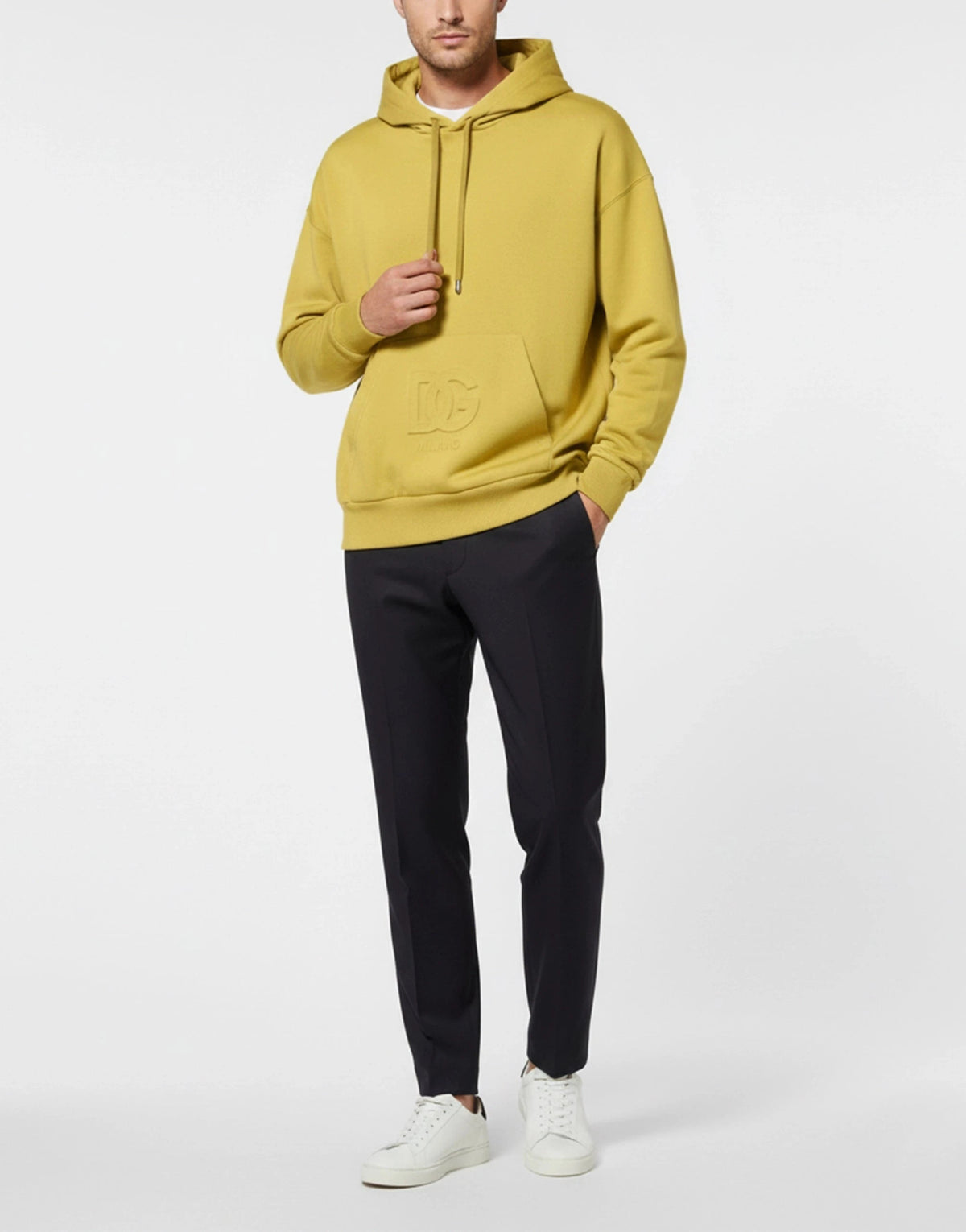 Мъжки суичър Men’s cotton sweatshirt DOLCE & GABBANA G9XI2Z HU7AL V0615 Yellow Front view