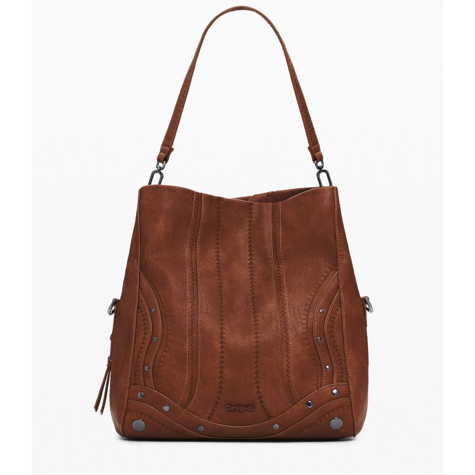 Дамска кафява чанта Desigual Women Shoulder Bag 25WAXPA8 Front View