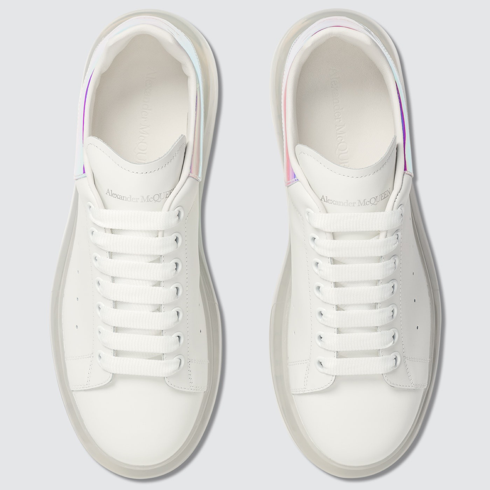 Alexander McQueen Oversized Clear-Sole Iridescent Women Sneakers