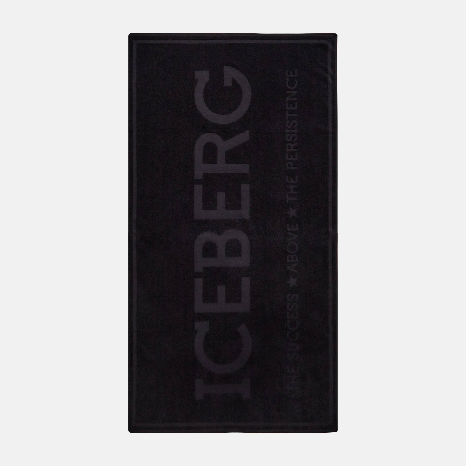 Черна плажна кърпа Iceberg Beach Towel ICE25TW01 Black Front View