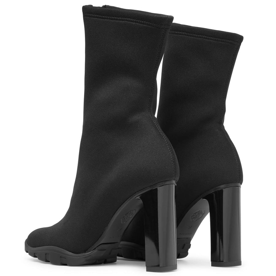 Дамски неопренови черни боти Alexander McQueen Slim Tread Women Boots