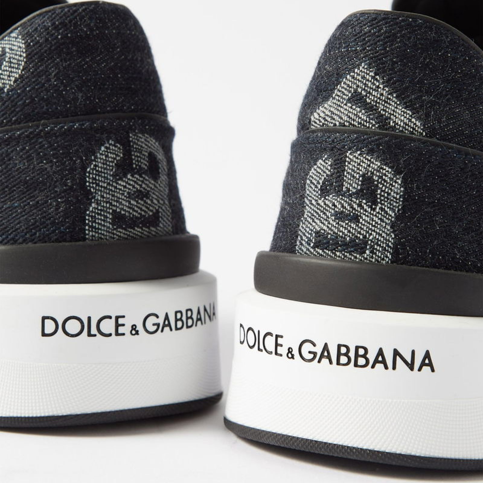 Dolce & Gabbana New Roma Denim Logo Men Sneakers Heel View