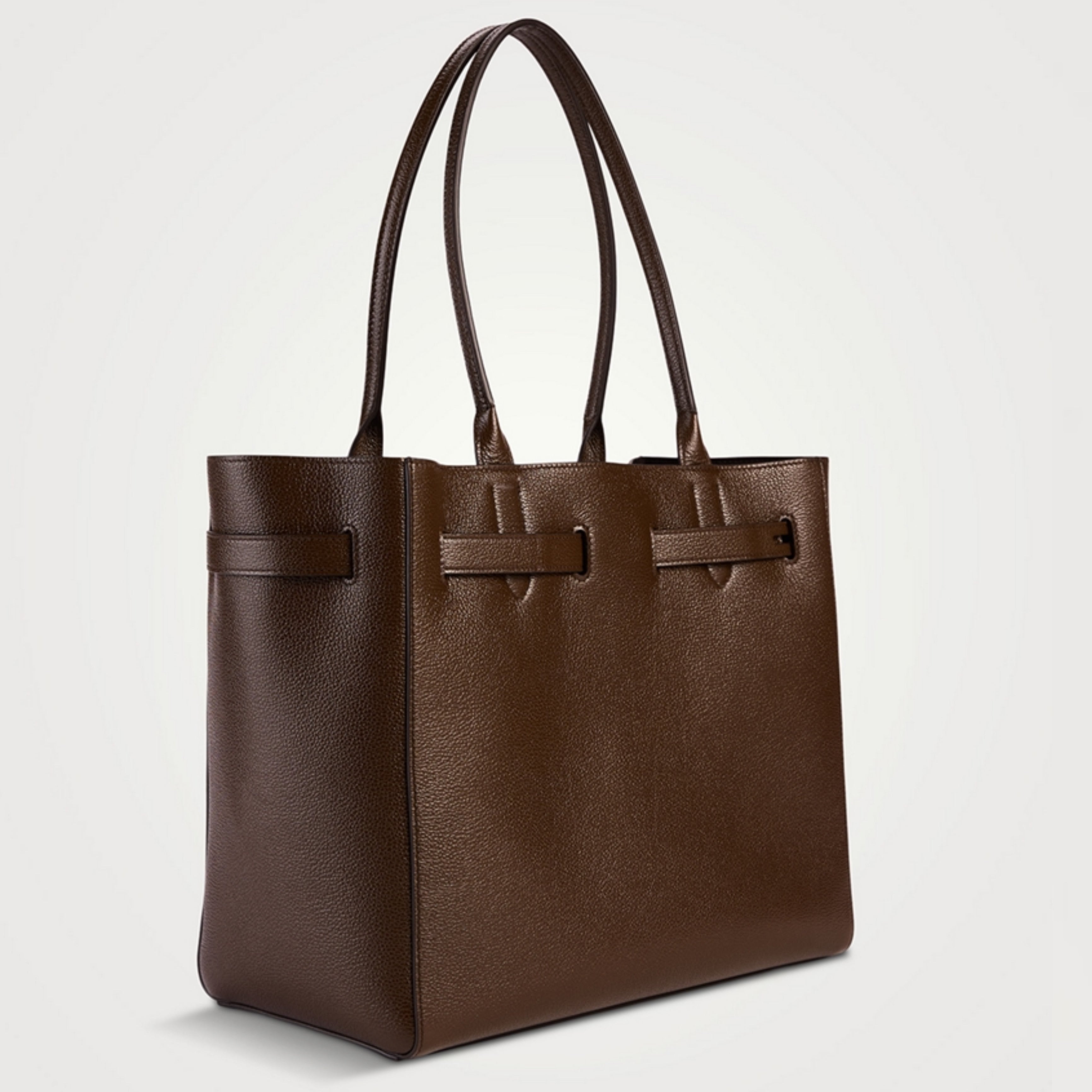 Дамска голяма чанта от естествена кожа в кафяво Women’s Medium Tote Bag TOM FORD Audrey in Dark Brown