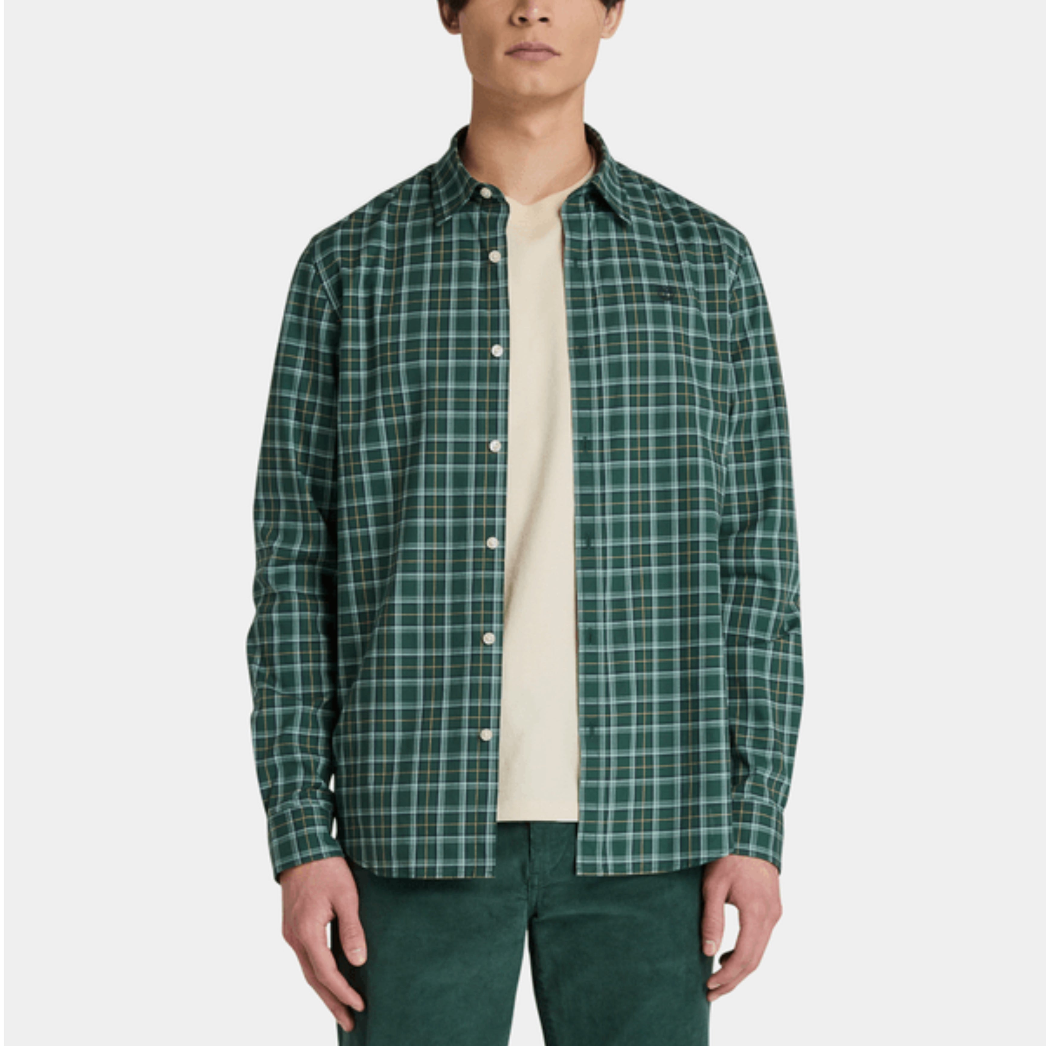 Мъжка памучна риза Men's Regular Fit Plaid Poplin Shirt TB0A42ZNG82 Green