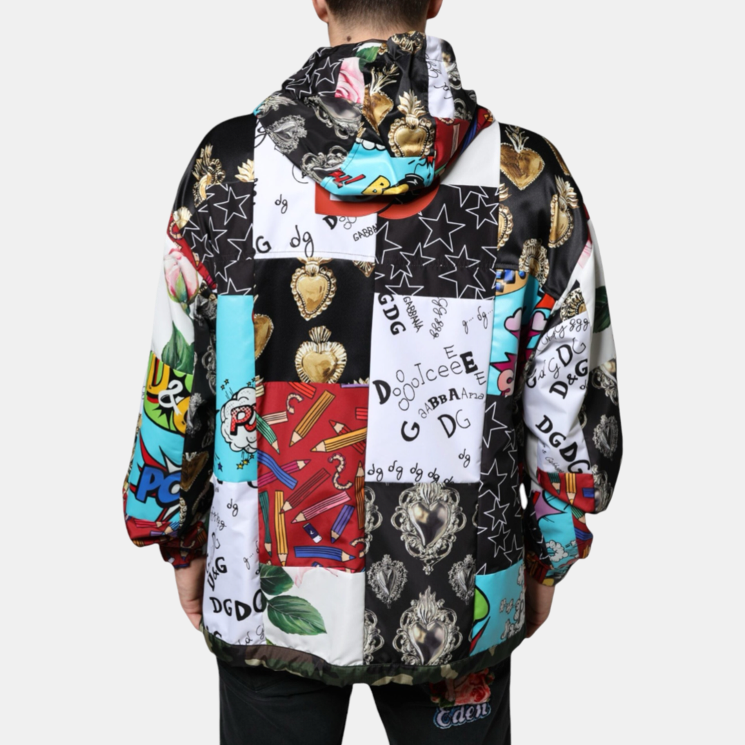 Мъжки уиндстопър яке Dolce & Gabbana Multicolor Patchwork Men Jacket