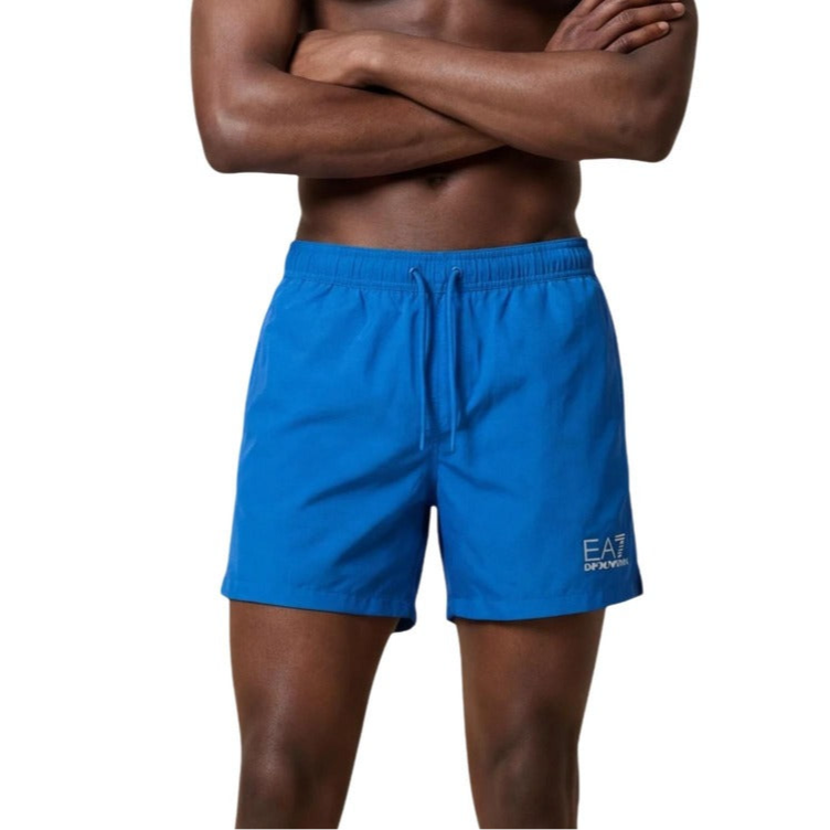 Мъжки сини бански EA7 Emporio Armani Men Swimwear 7M001677 AF13019 Front View