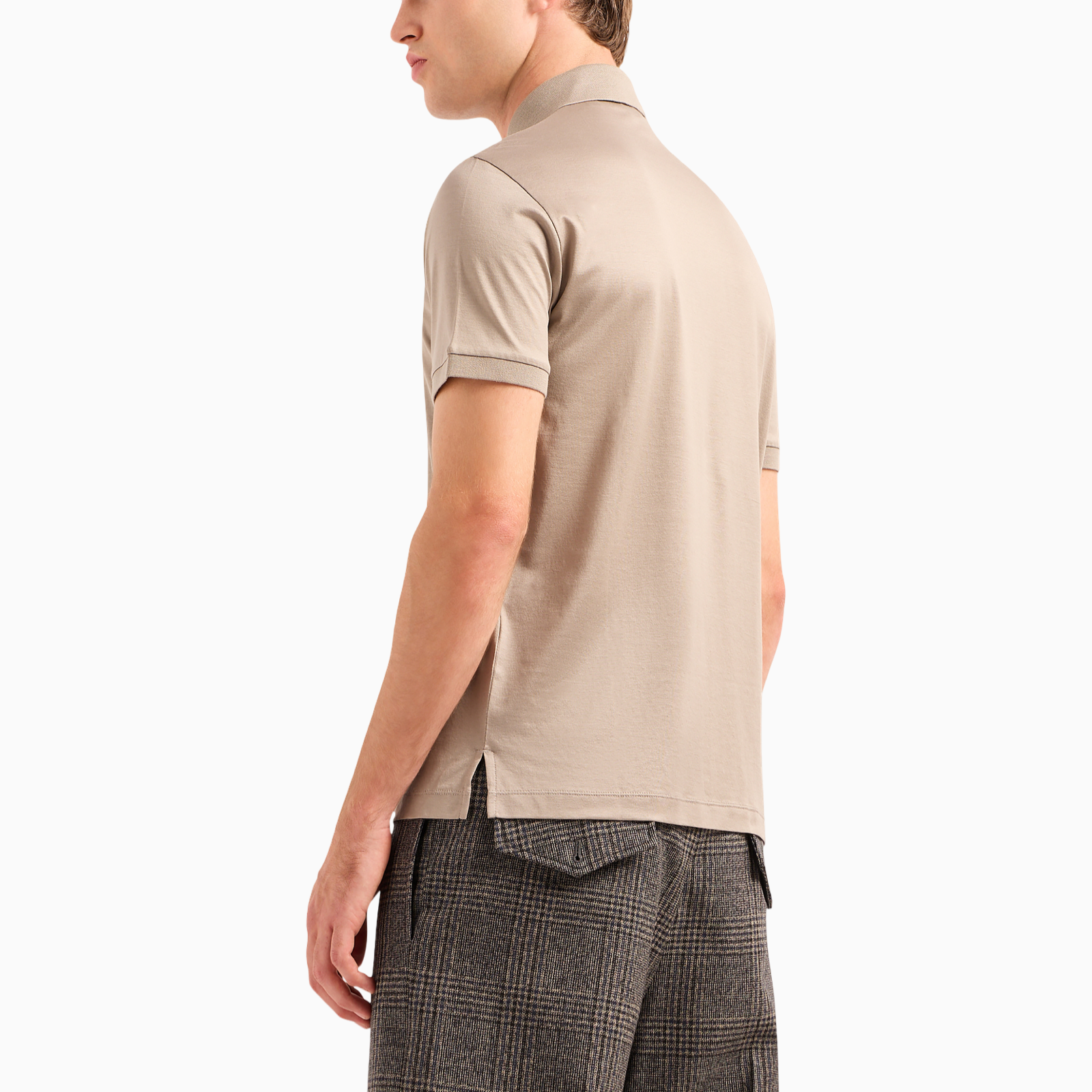 Мъжка бежова поло тениска Emporio Armani 8N1FB6 1JUVZ 0643 Back View