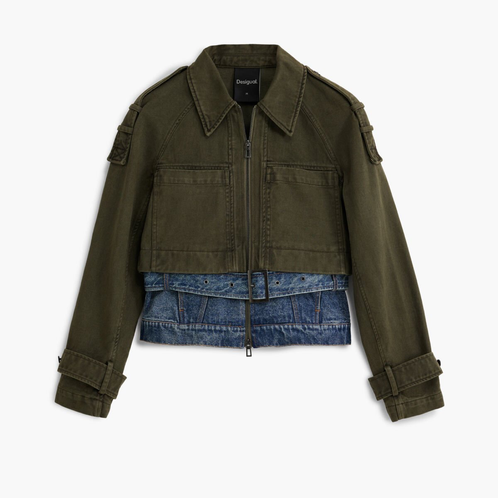 Дамско яке Desigual Combined Short Parka Jacket 25WWEW54 Front View