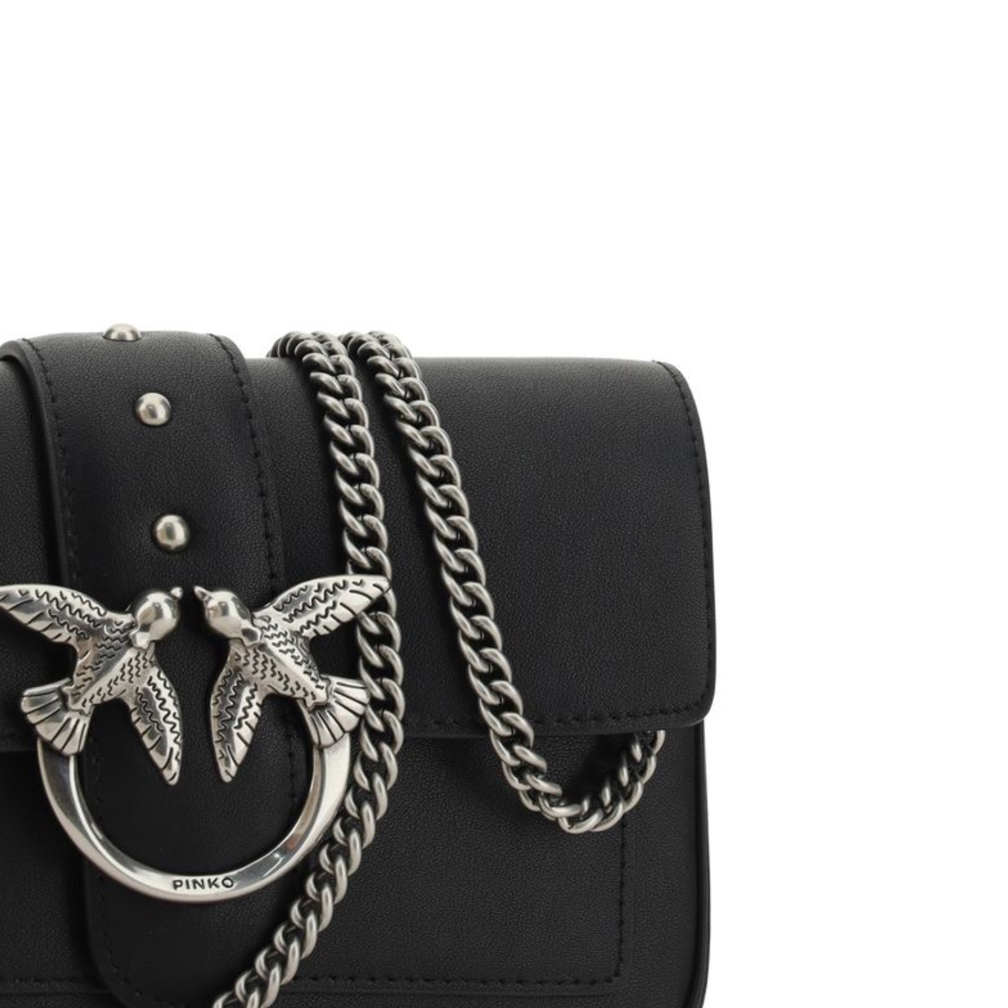 Дамска чанта Women’s shoulder bag PINKO Love One 100061A0F1Z99O Black logo view