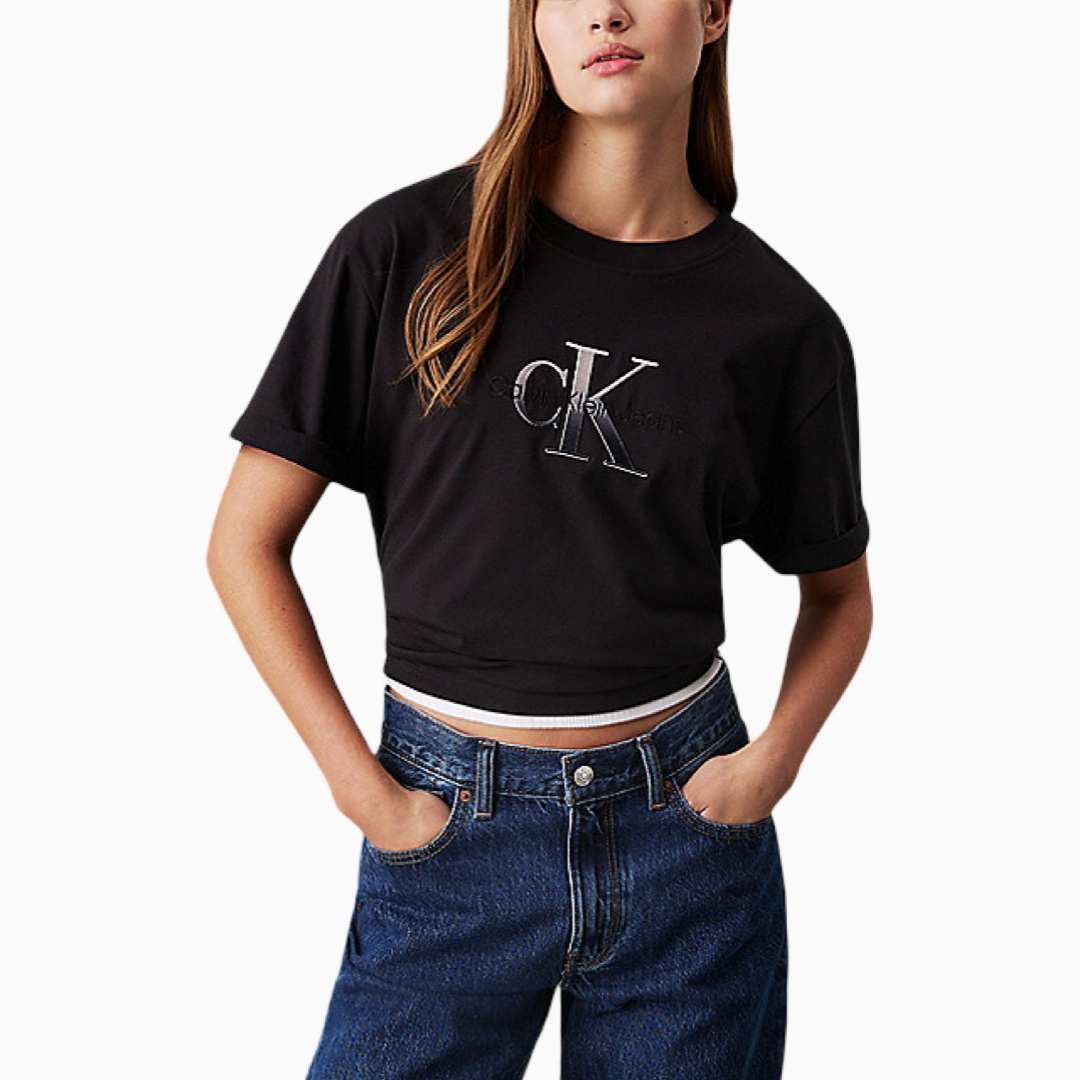 Дамска черна тениска Calvin Klein Jeans J20J224798