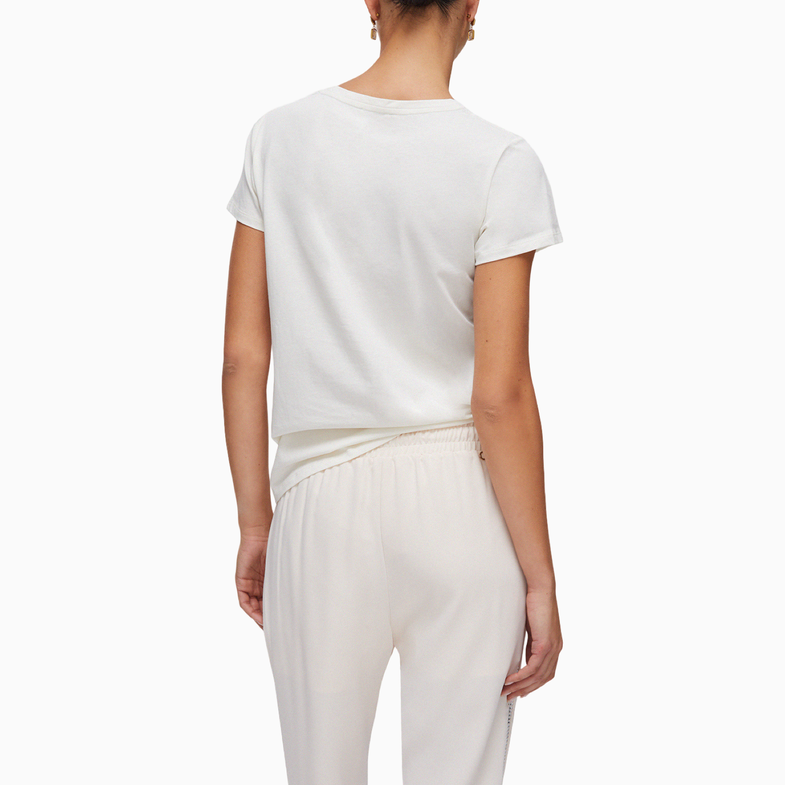 Дамска бяла тениска Liu Jo Women T-shirt TA6056 JS923 P9192 Back View