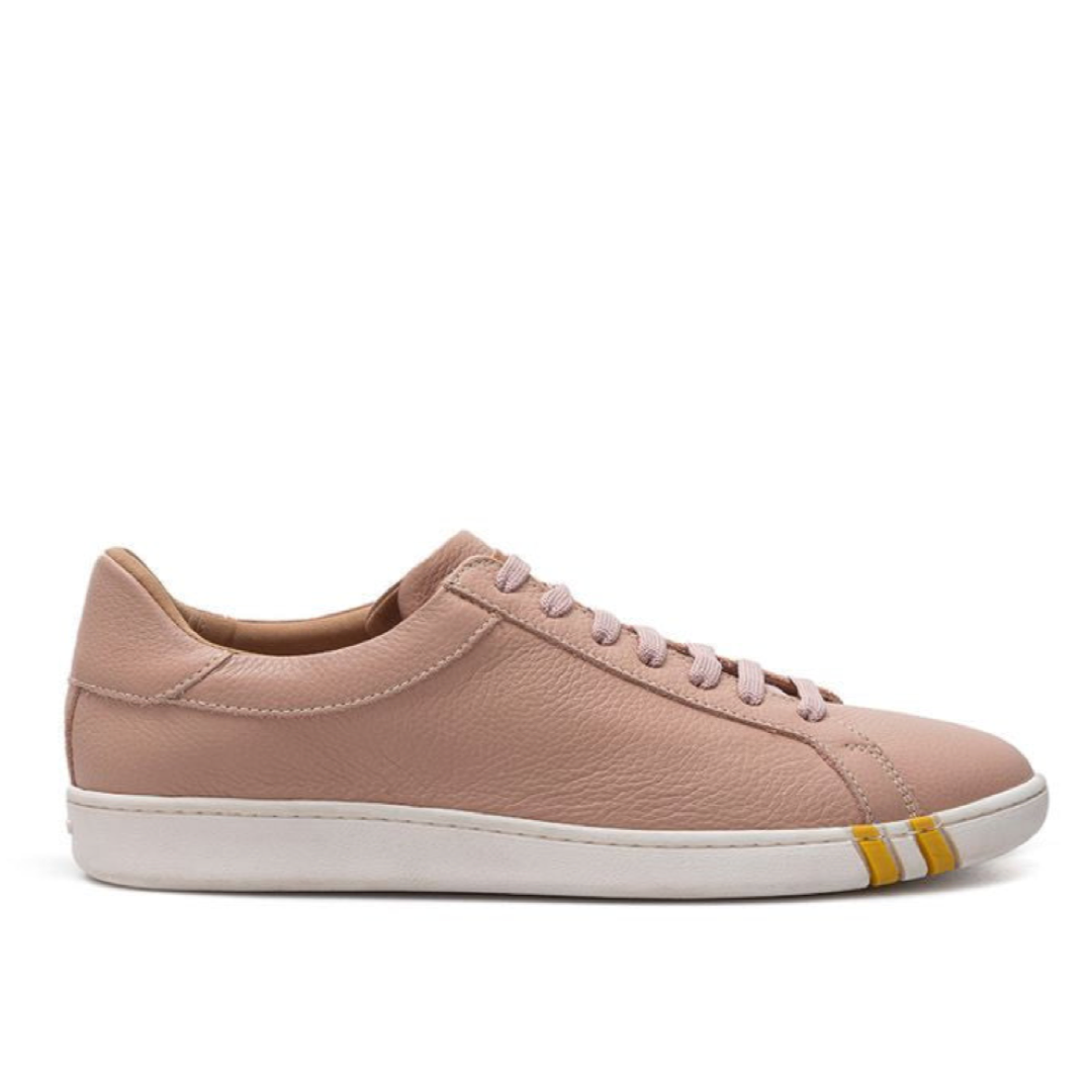 Дамски маратонки Bally Elegant Pink Cotton Leather Sneakers