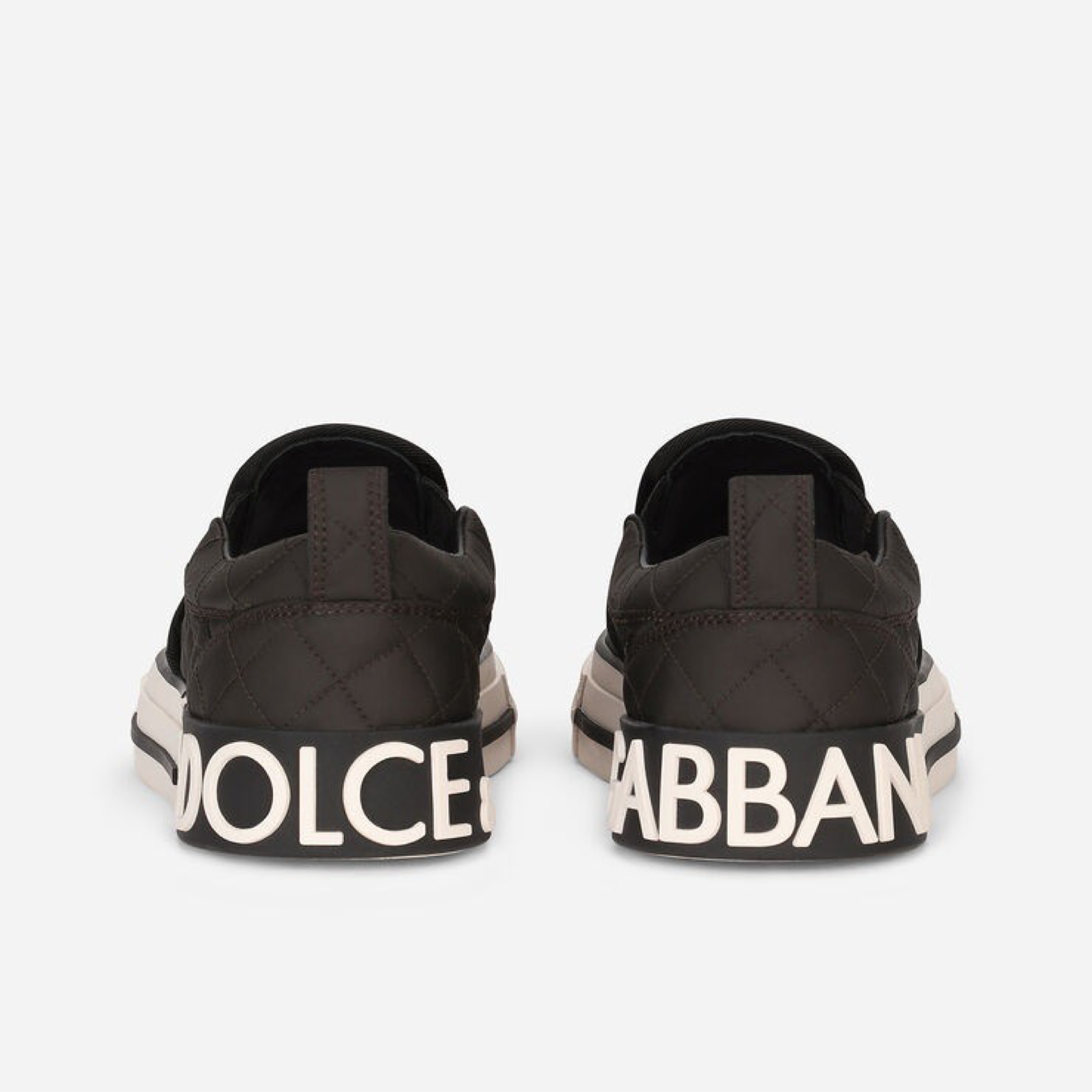 Dolce & Gabbana Custom 2.0 Quilted Slip On Sneakers CK1803 AQ1838 B956 Heel View