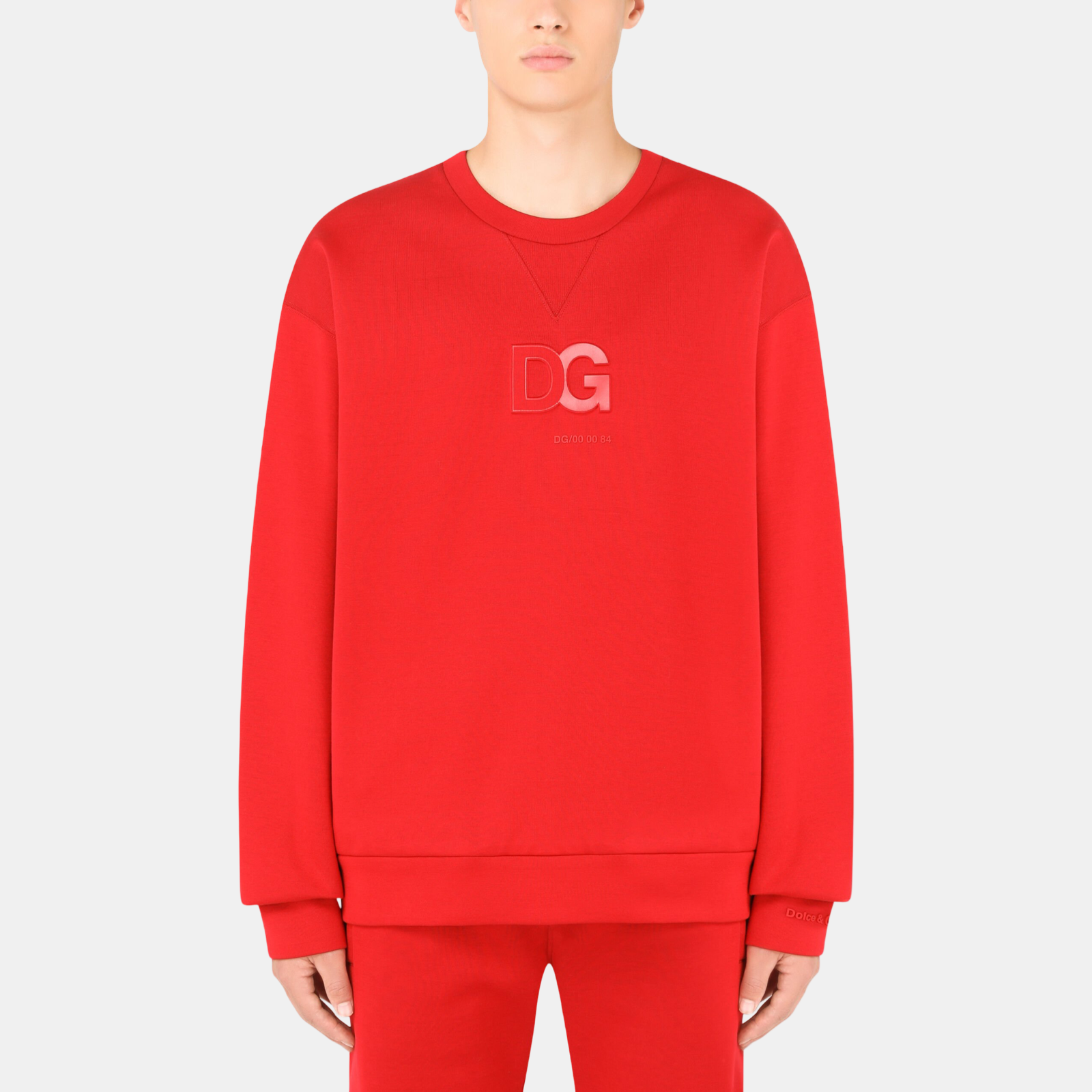 Dolce & Gabbana DG Logo Technical Cotton Men Sweatshirt Front View