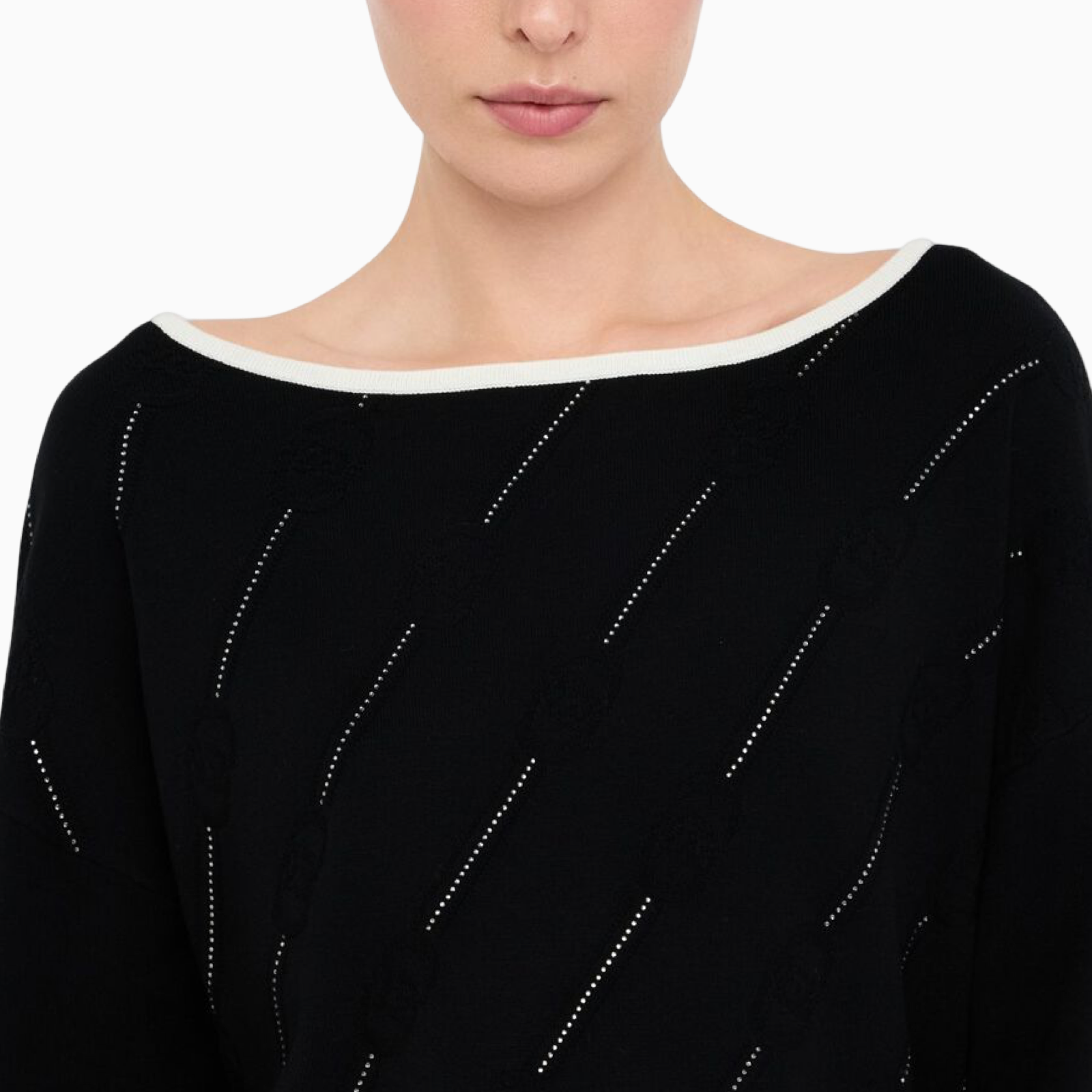 Дамски черен пуловер Liu Jo Women Sweater TF5206 MS63L Close-Up