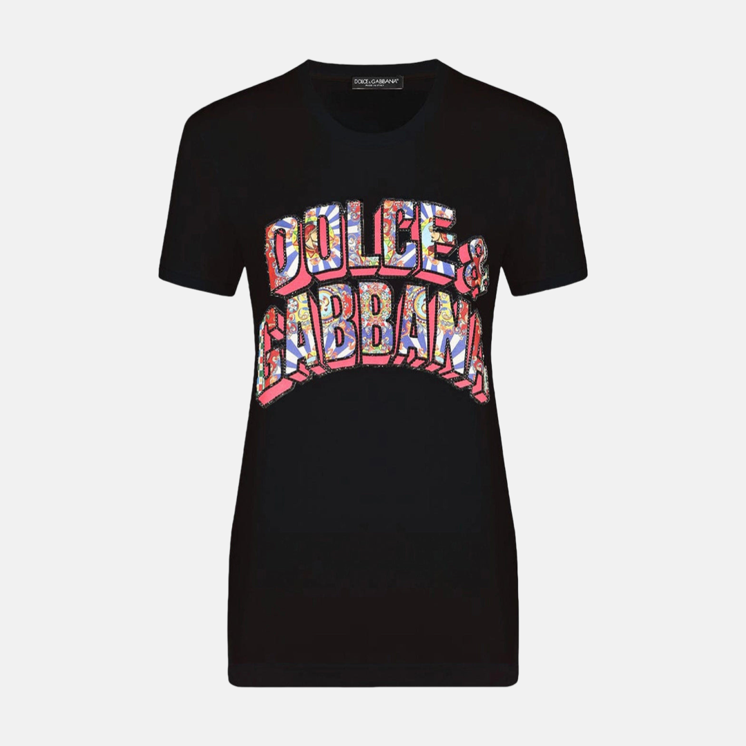 Dolce & Gabbana

Chic Black Crew Neck Logo Tee