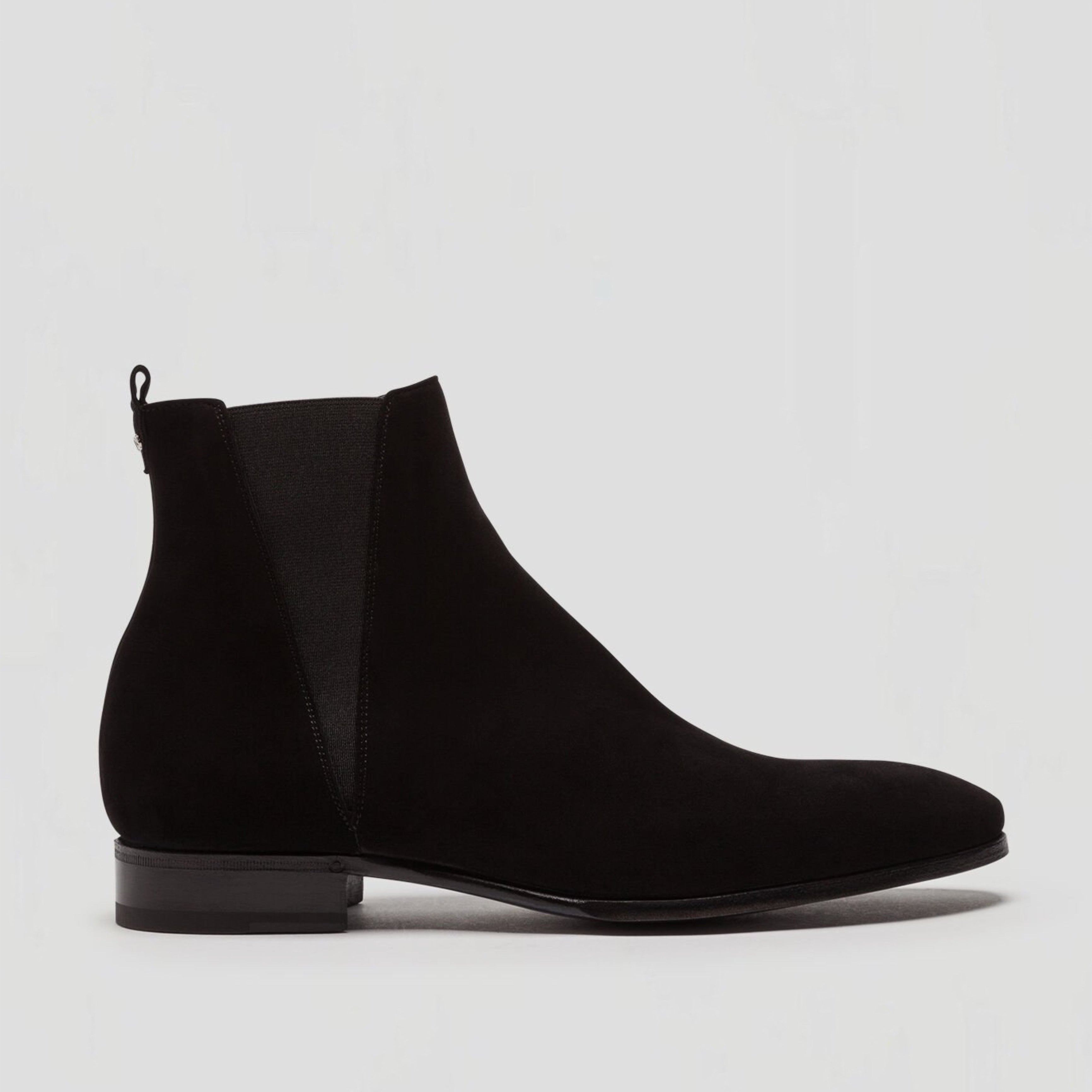 Мъжки луксозни черни велурени боти тип Челси DOLCE & GABBANA Men’s Naples Luxury Suede Leather Chelsea Ankle Boots