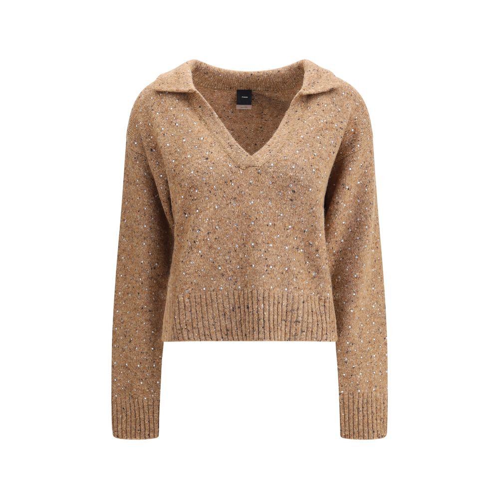 Дамски пуловер с остро деколте Women’s v-neck sweater with rhinestones PINKO
105684A2U4C3Z front view