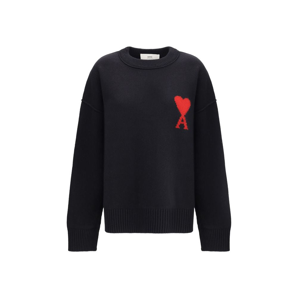 Дамски пуловер Women’s sweater Ami Paris UKS838018009 Black front view