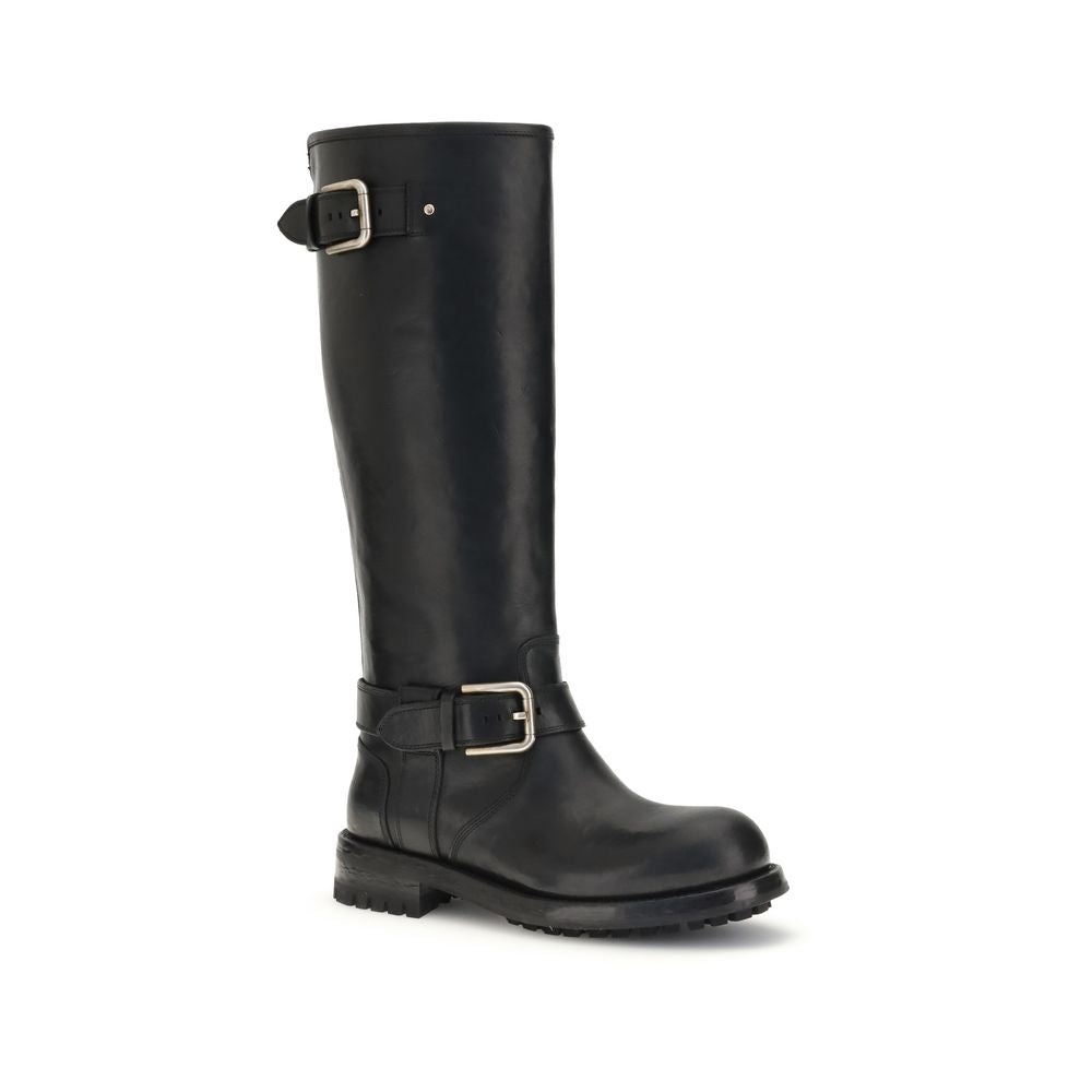 Women’s horse/biker boots Dolce & Gabbana CU1213AW35280999 angled lateral view