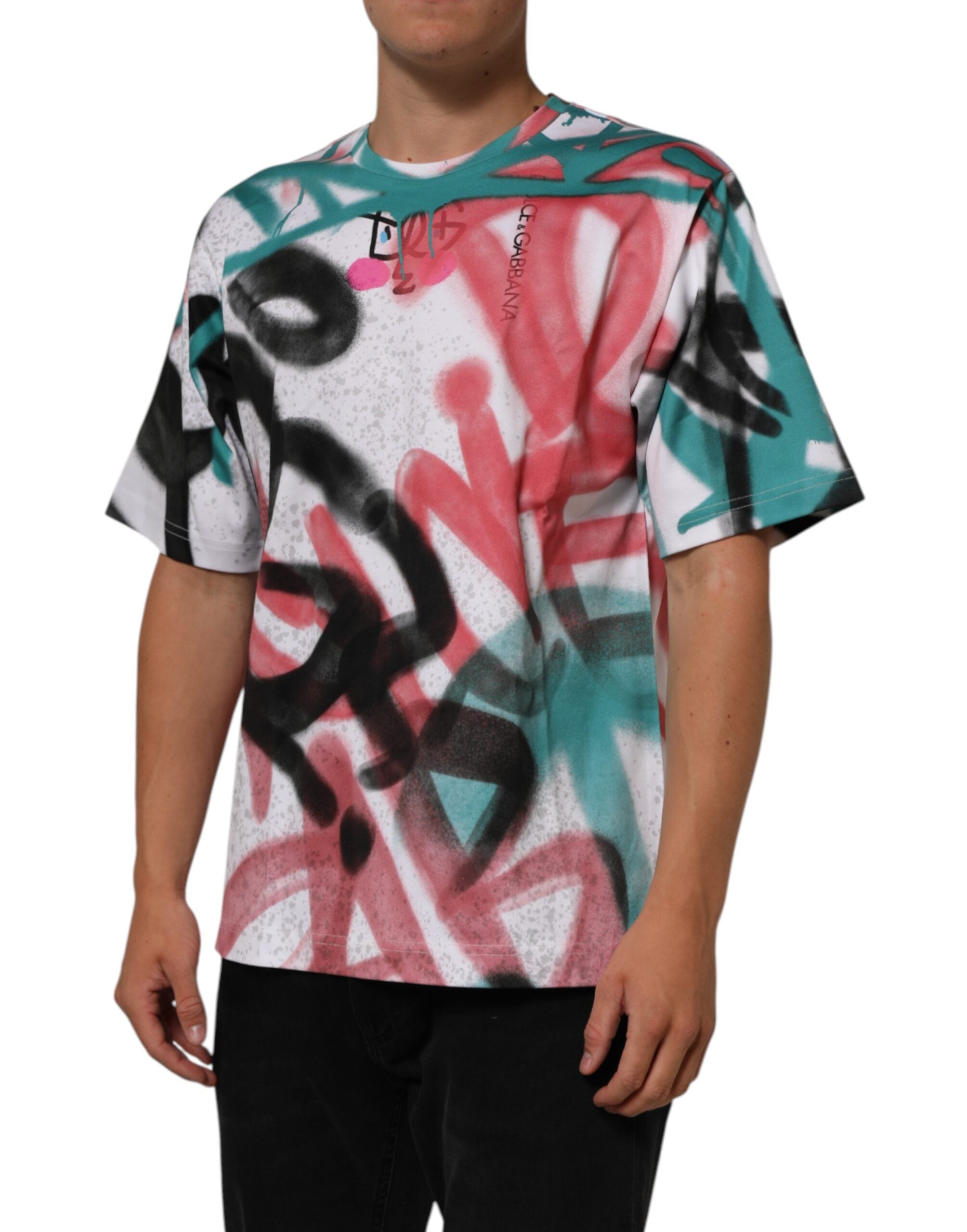 Мъжка тениска Men’s t-shirt DOLCE & GABBANA Graffiti angled view
